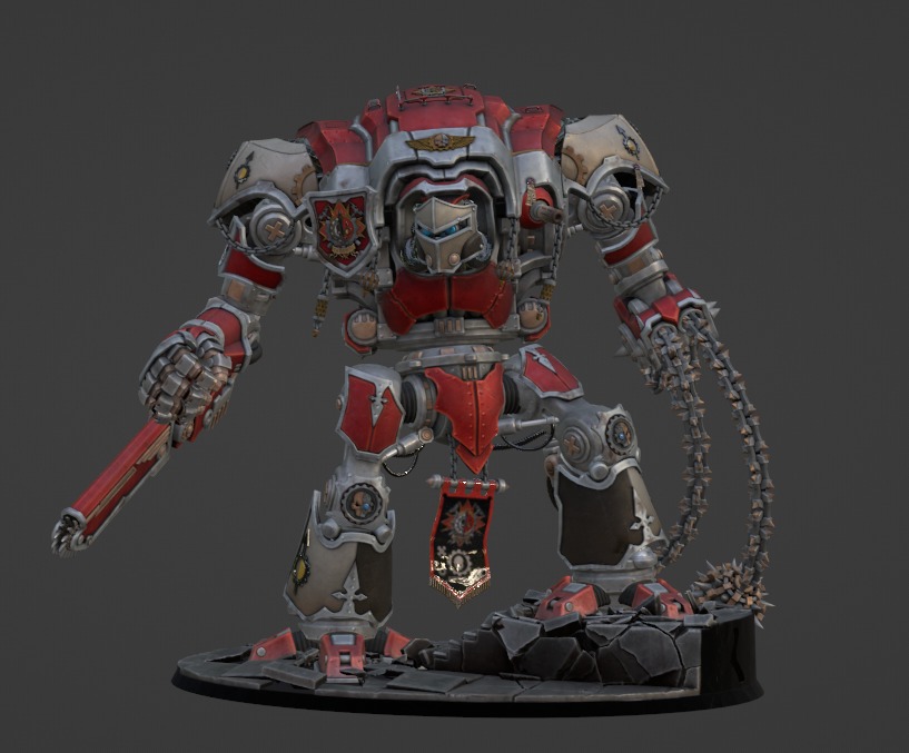 imperial-knight-Robot Low-poly 3D model_2