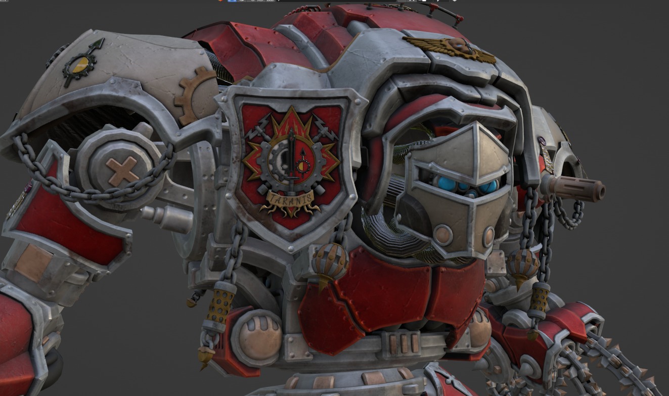 imperial-knight-Robot Low-poly 3D model_1