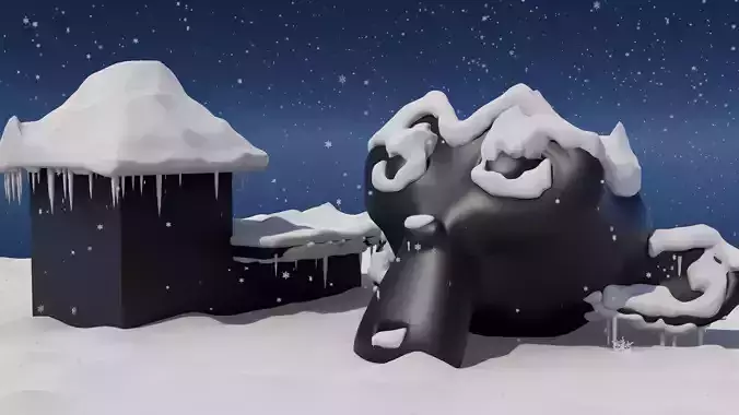 Blender 4 Snow and Ice Geometry Node Pack