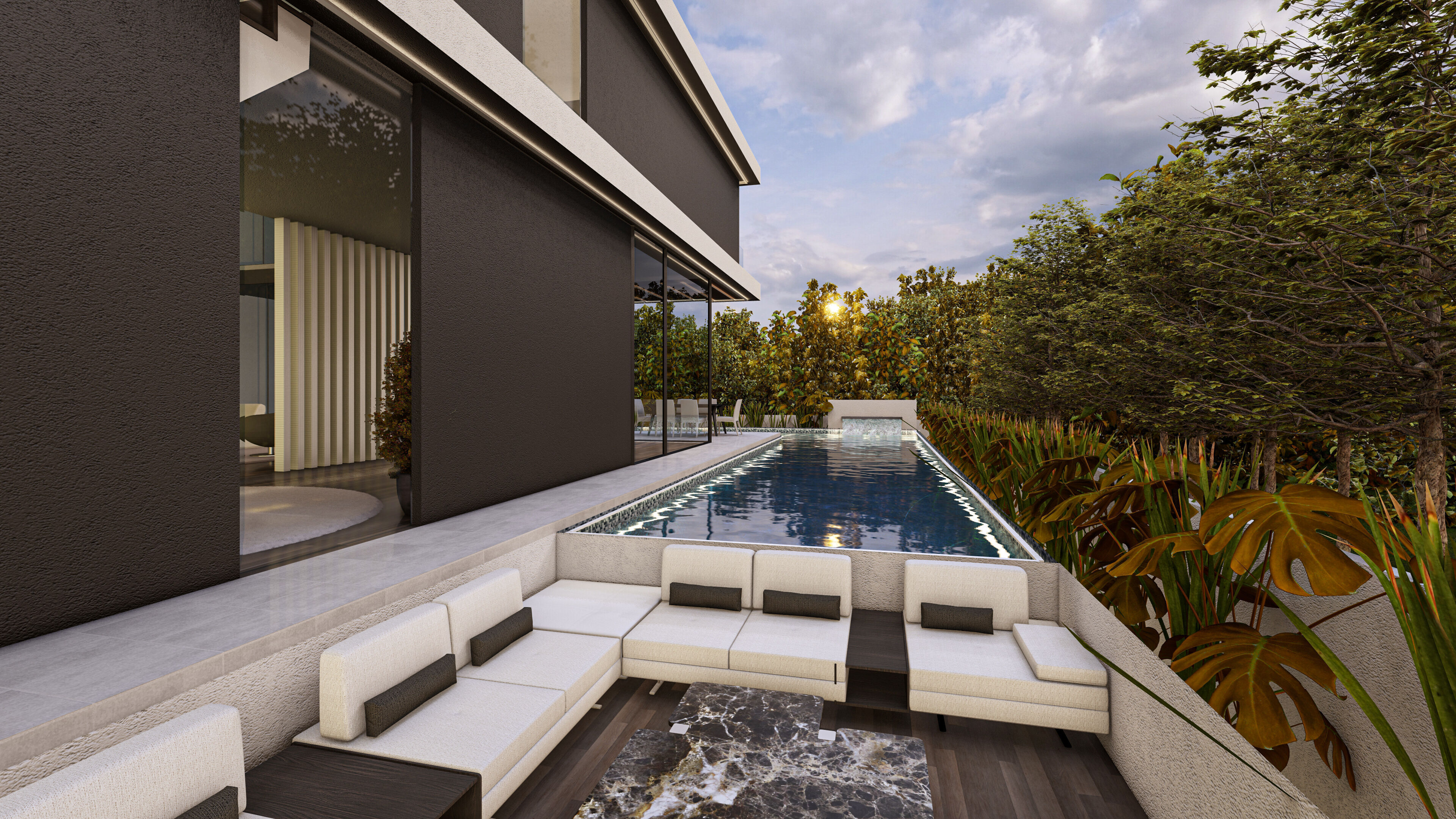 Luxury Villa 3D Model Modern Design with Interior Exterior Low-poly 3D model_21