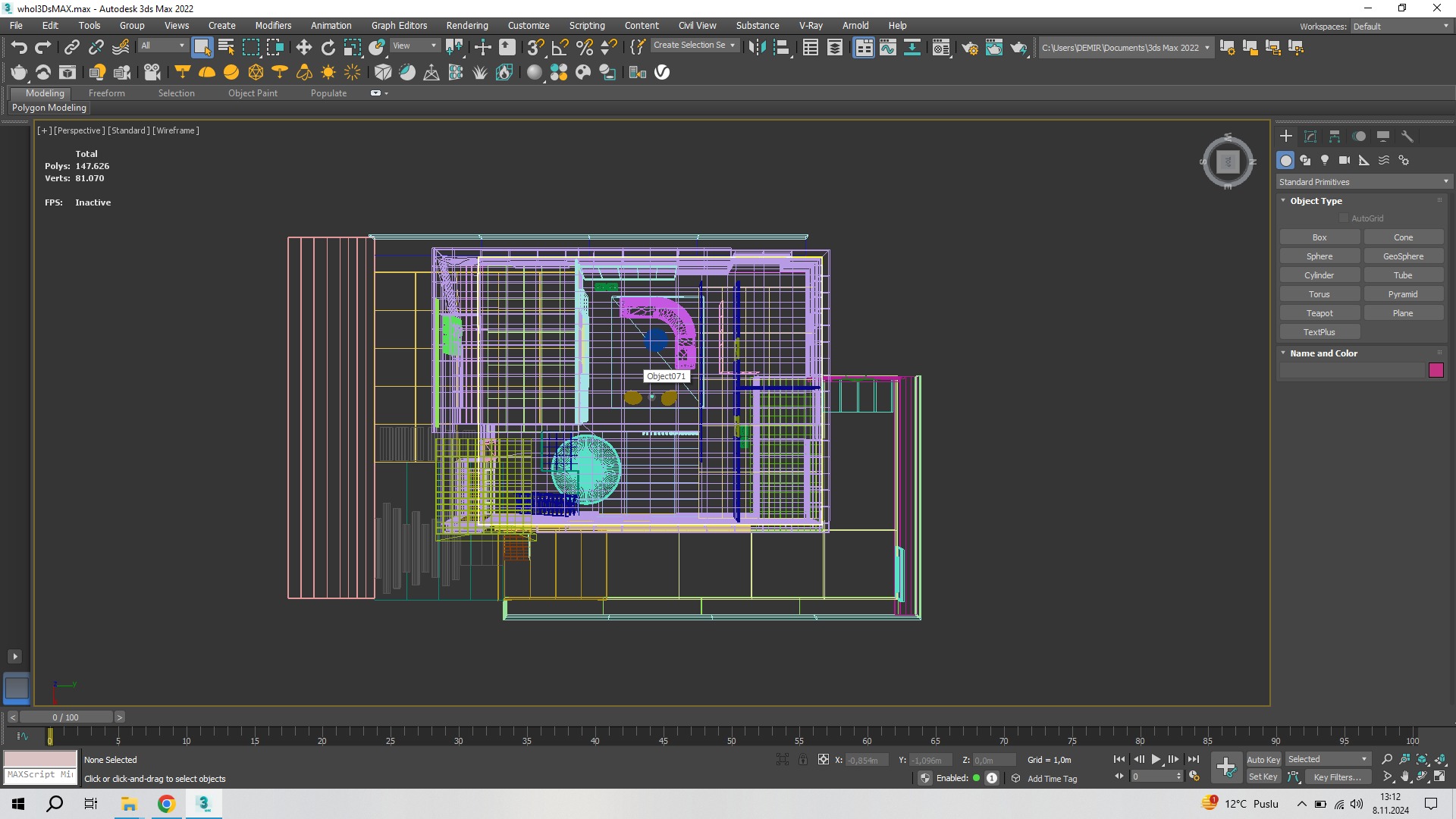 Luxury Villa 3D Model Modern Design with Interior Exterior Low-poly 3D model_34