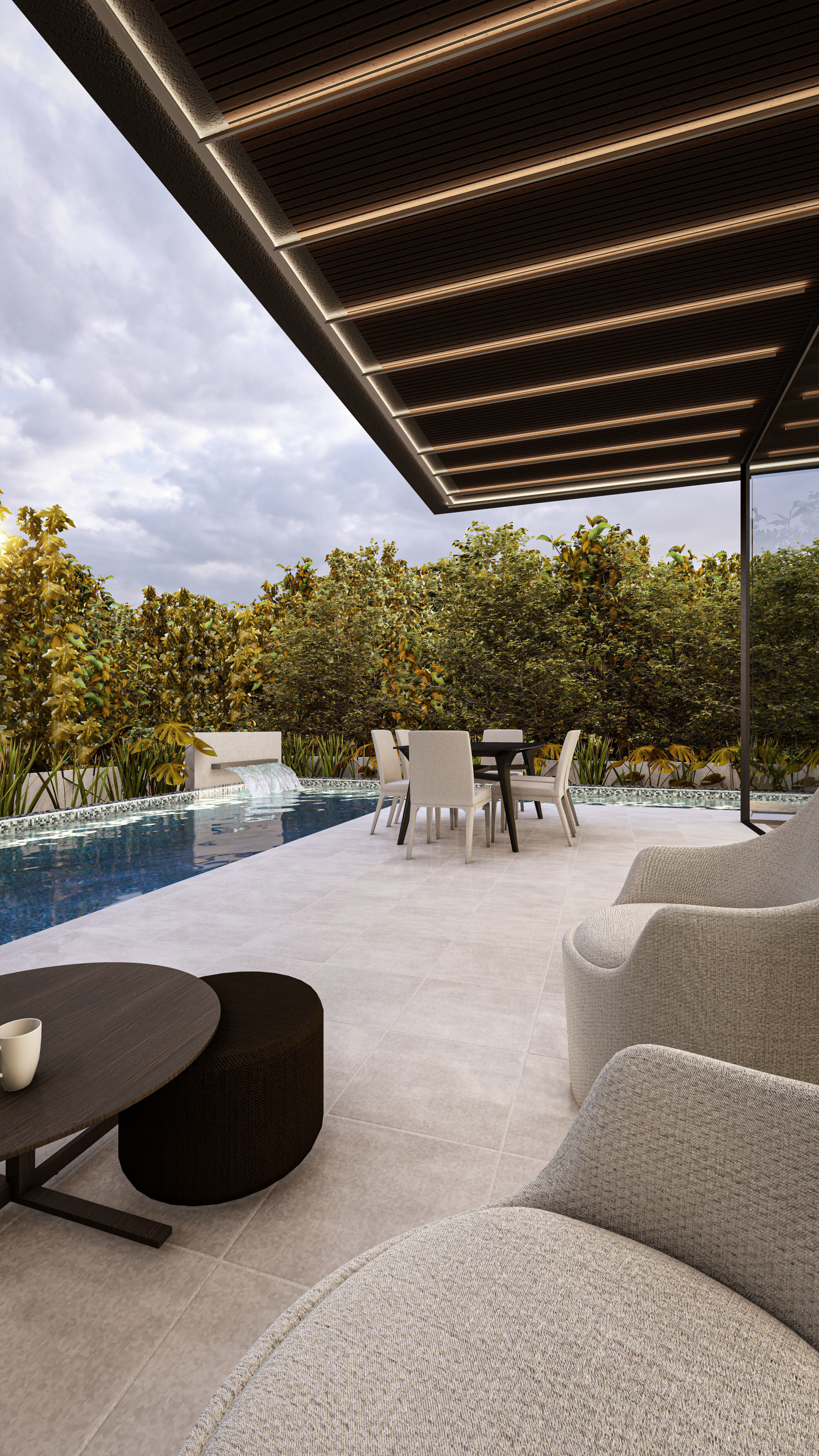 Luxury Villa 3D Model Modern Design with Interior Exterior Low-poly 3D model_10