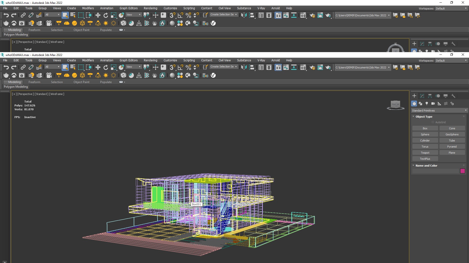 Luxury Villa 3D Model Modern Design with Interior Exterior Low-poly 3D model_32