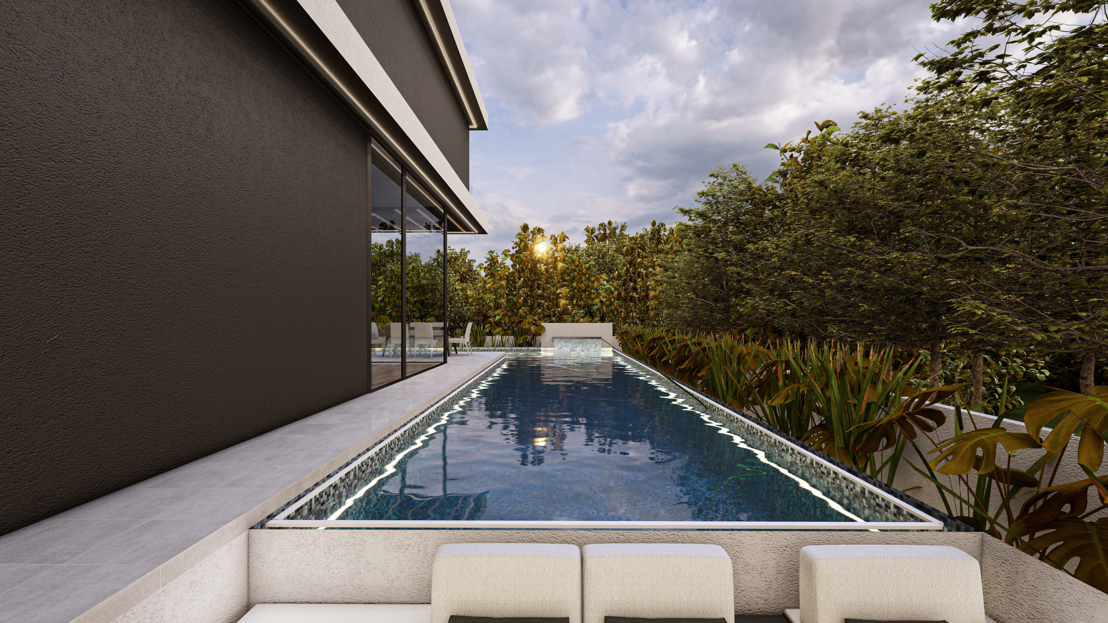 Luxury Villa 3D Model Modern Design with Interior Exterior Low-poly 3D model_23