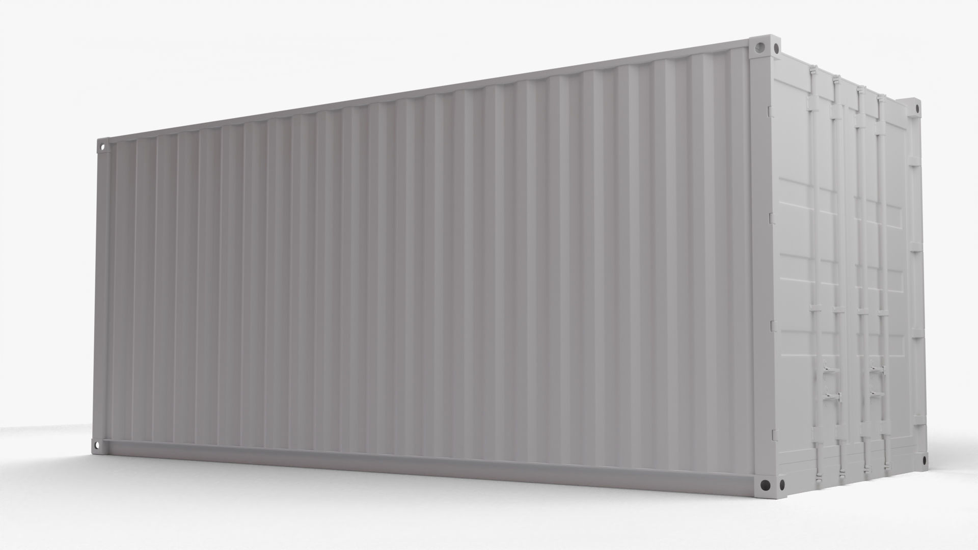 20Ft Cargo Container - Yellow - Dirty 3D model_11