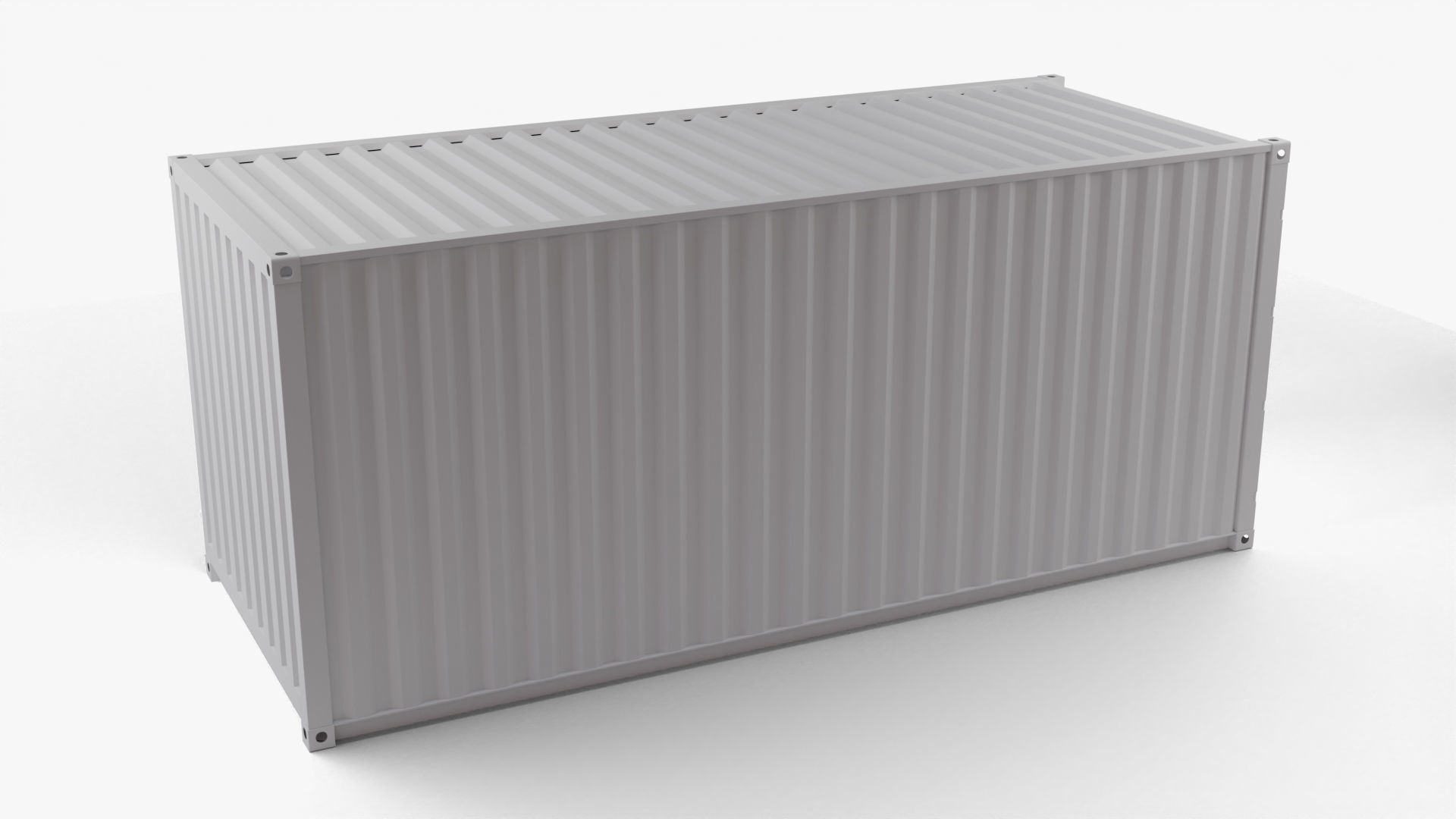 20Ft Cargo Container - Yellow - Dirty 3D model_9