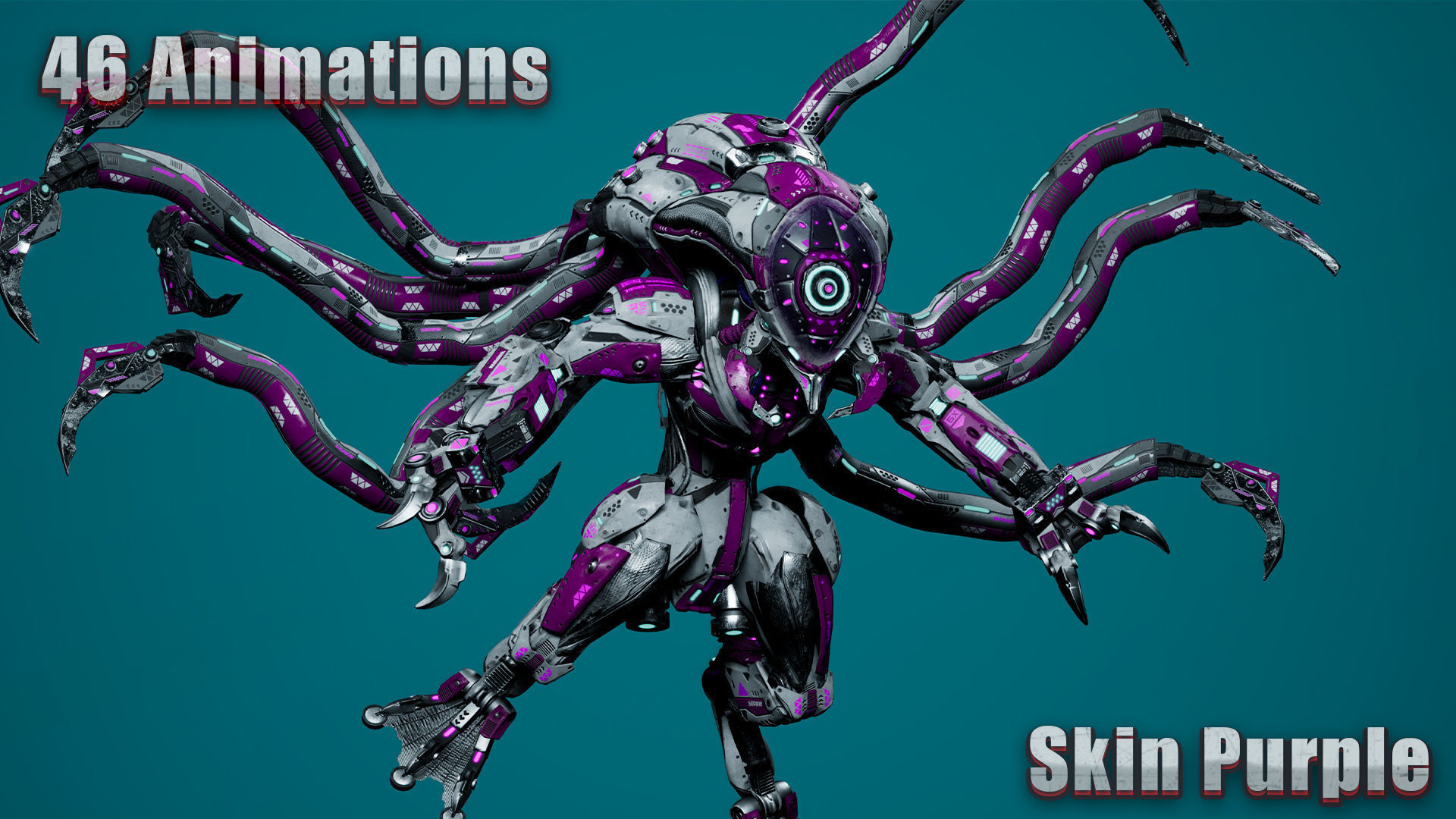 Sci-Fi Monster Hunter Low-poly 3D model_2