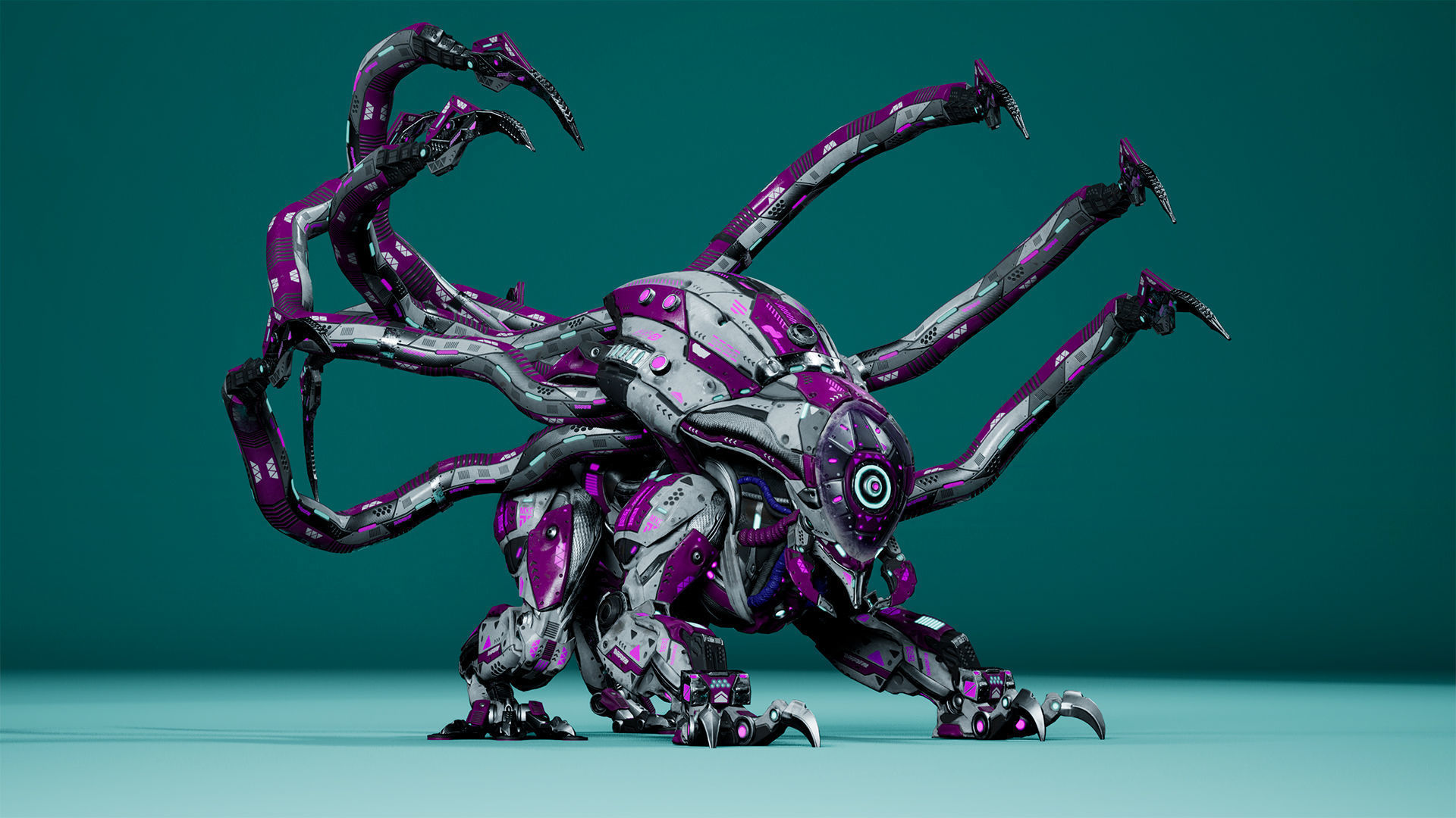 Sci-Fi Monster Hunter Low-poly 3D model_6