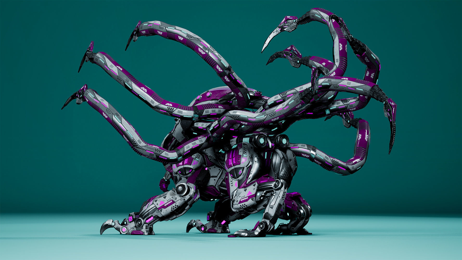 Sci-Fi Monster Hunter Low-poly 3D model_10