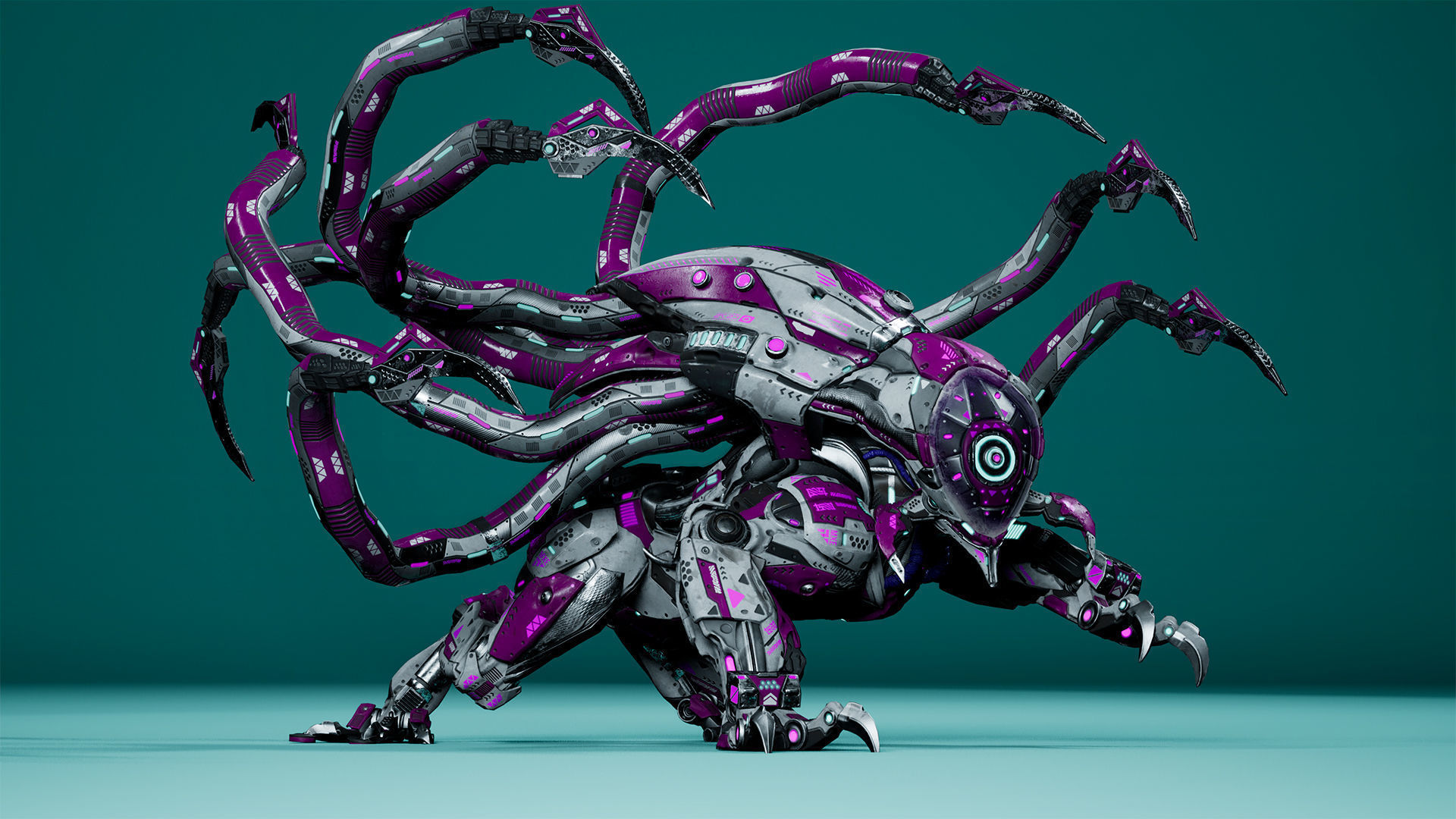 Sci-Fi Monster Hunter Low-poly 3D model_11