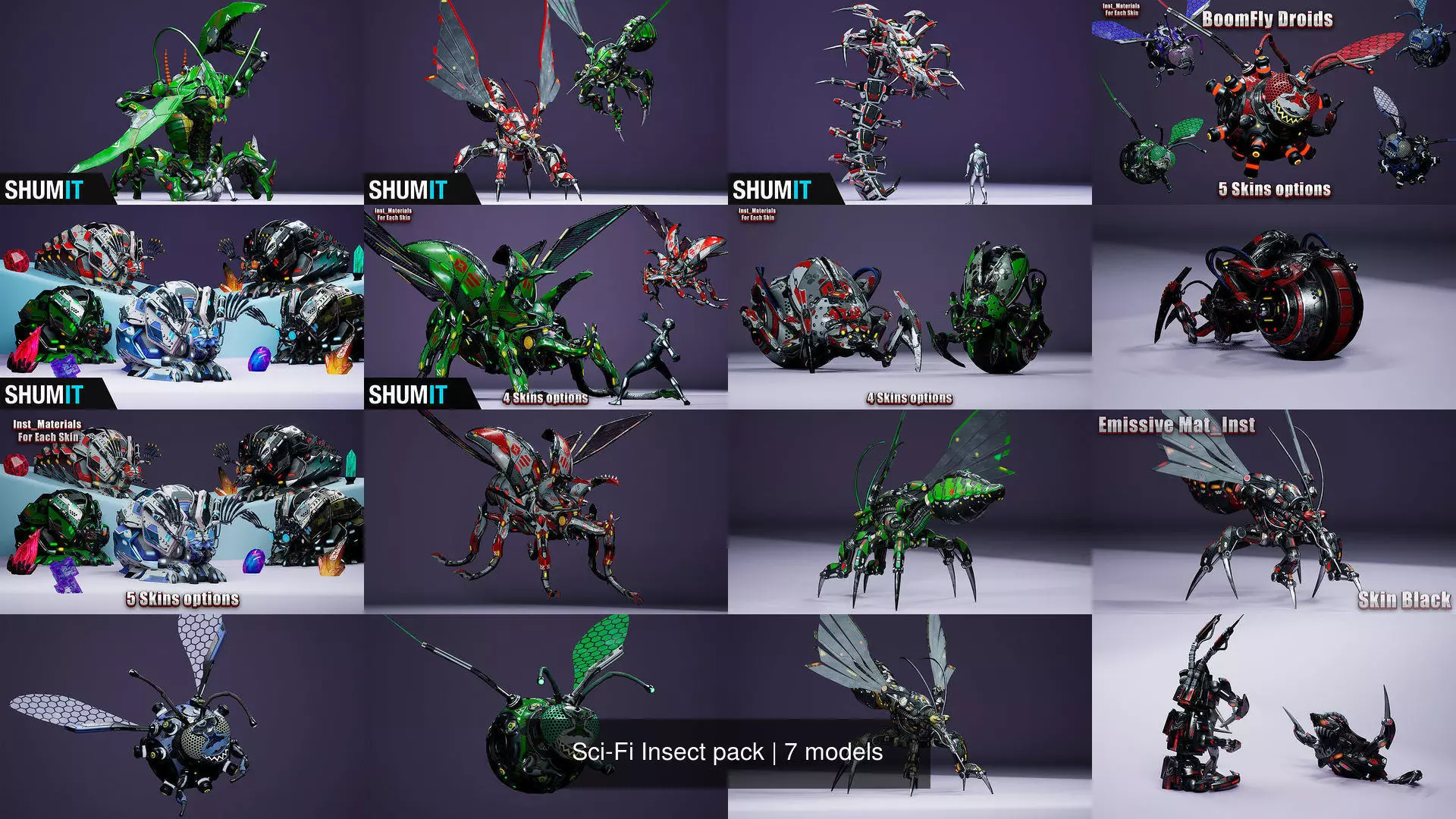 Sci-Fi Insect pack 3D Model Collection_8