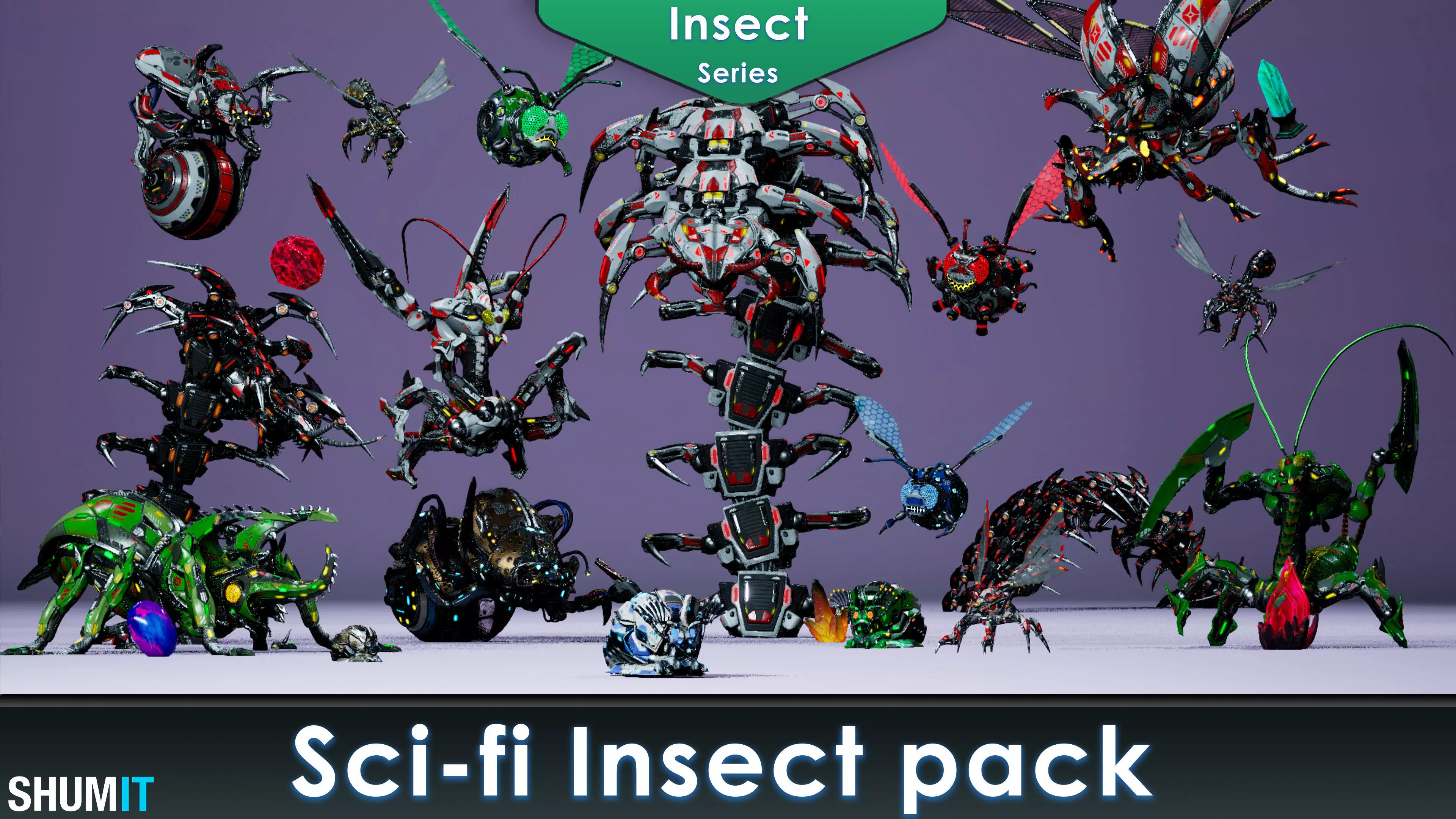 Sci-Fi Insect pack 3D Model Collection_0