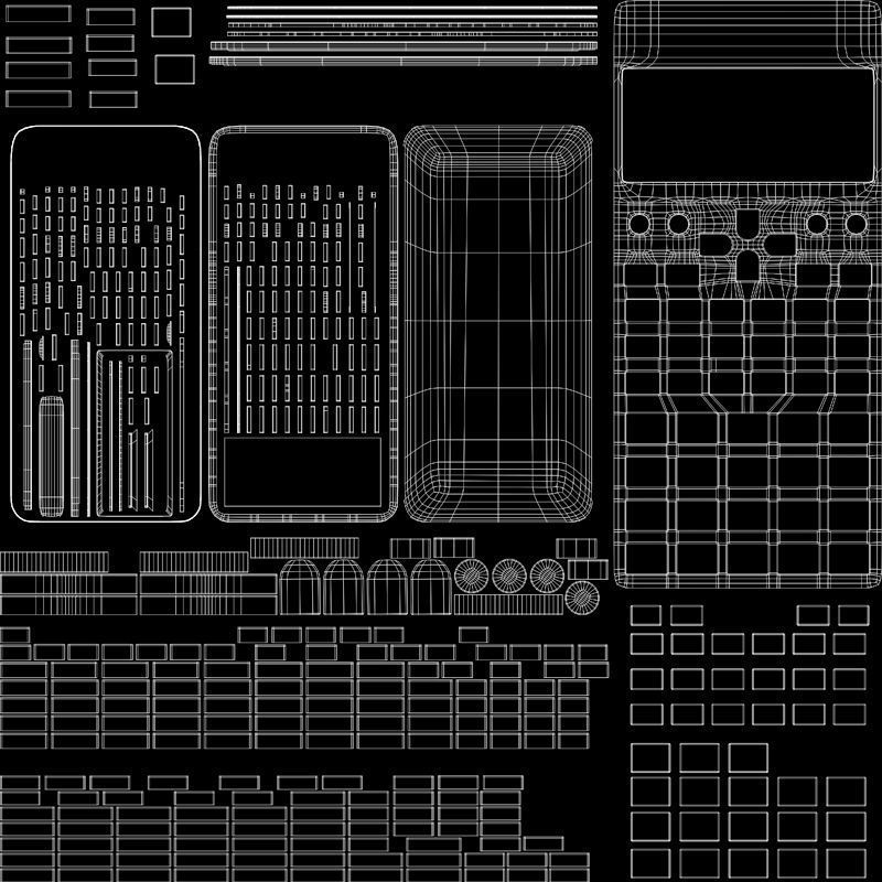 Scientific Calculator Low-poly 3D model_8