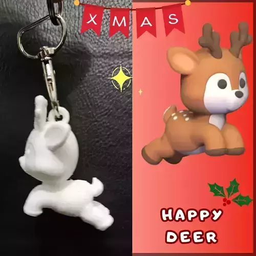 Happy Deer 3D print model Happy Deer 3D print model