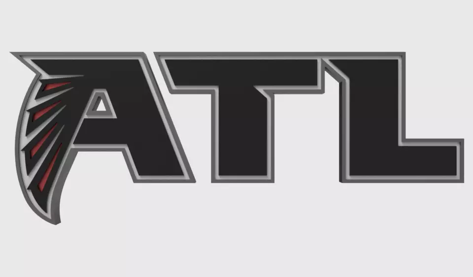 Atlanta Falcons FC 2nd logo 3D model