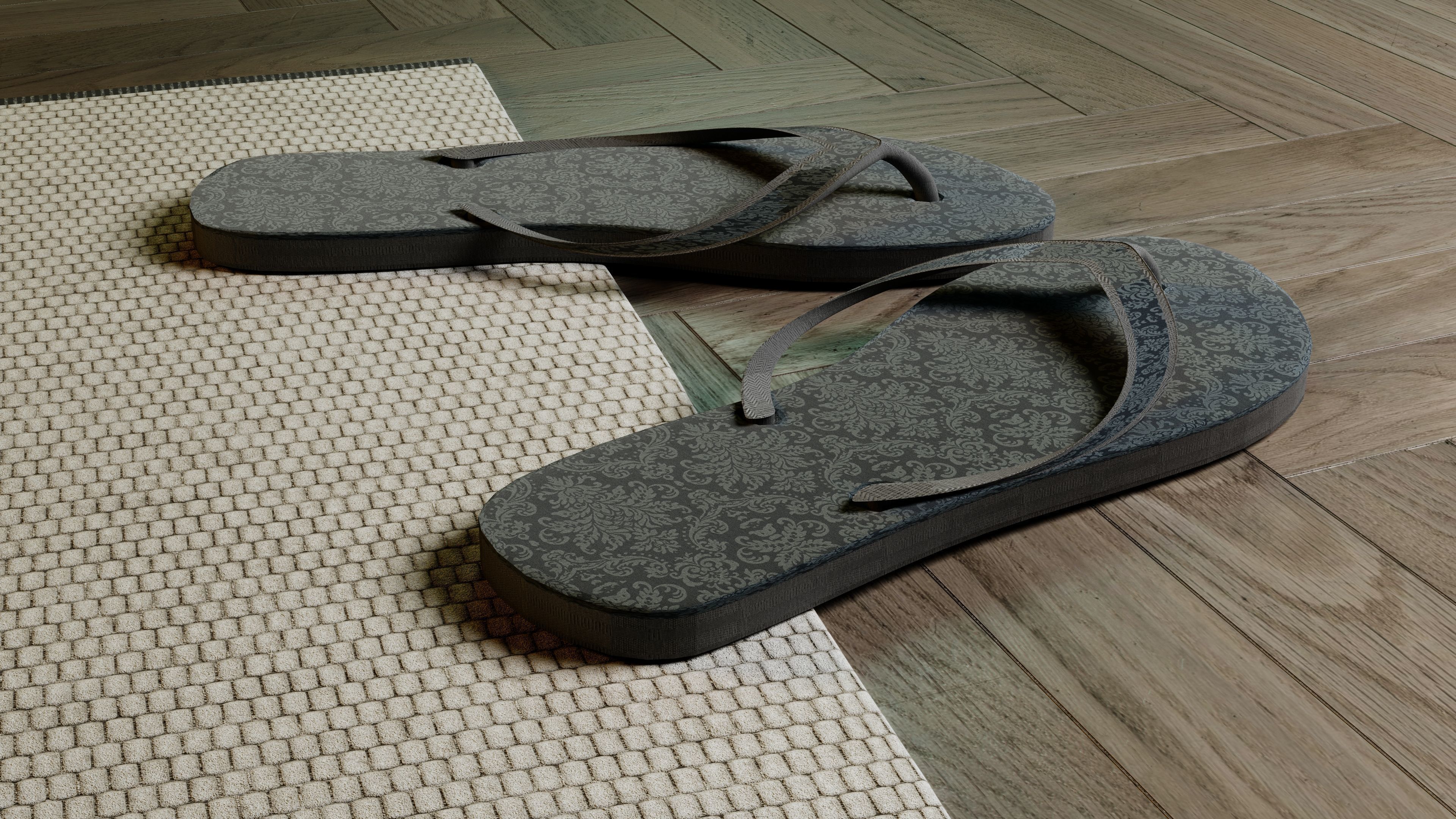 Slippers Free 3D model_3