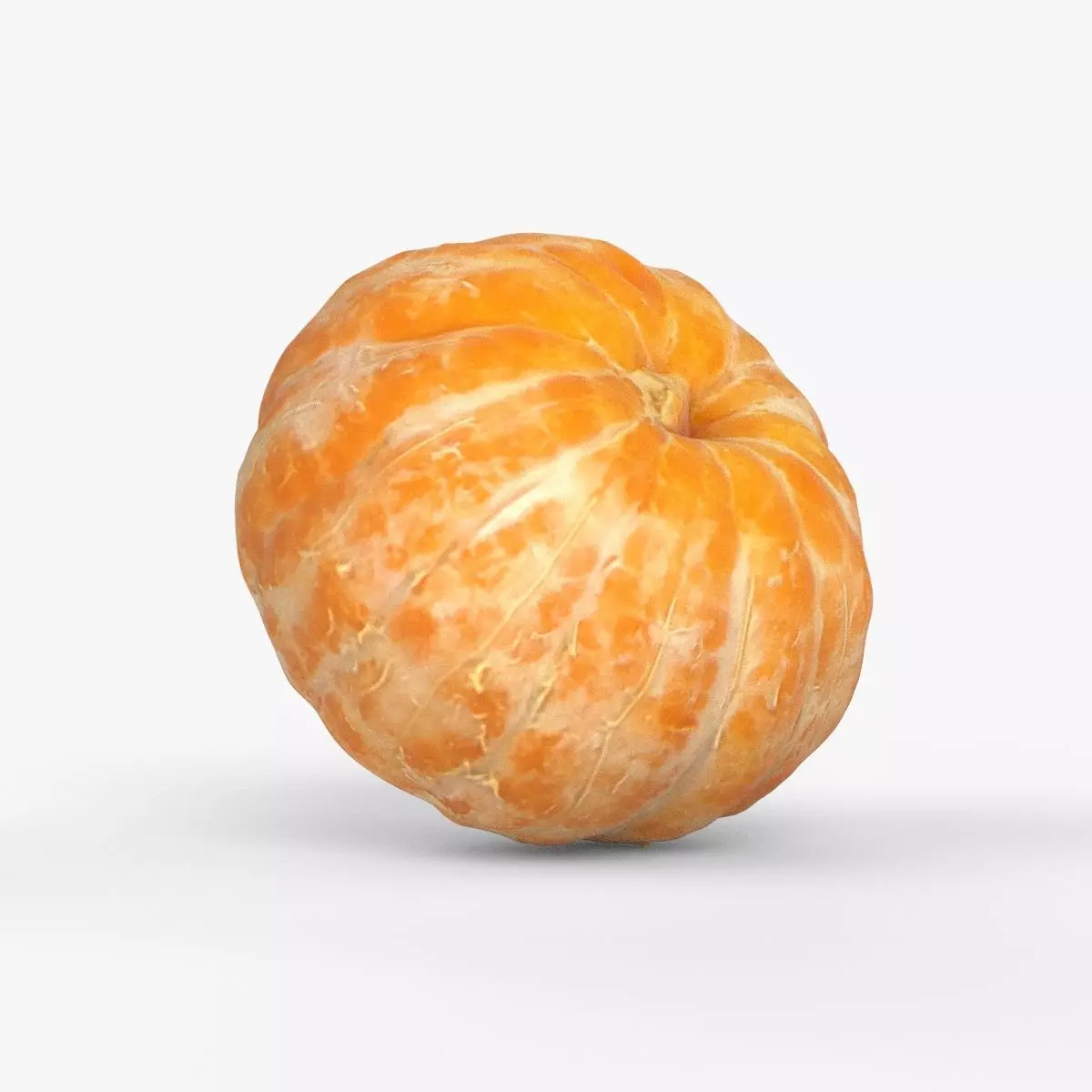 Photorealistic 3D scan of peeled tangerine mandarin Low-poly 3D model
