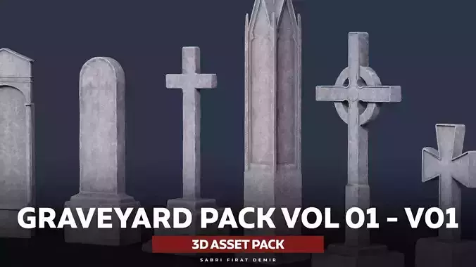 Graveyard Pack Vol 01 - Variant 01 Low-poly 3D model