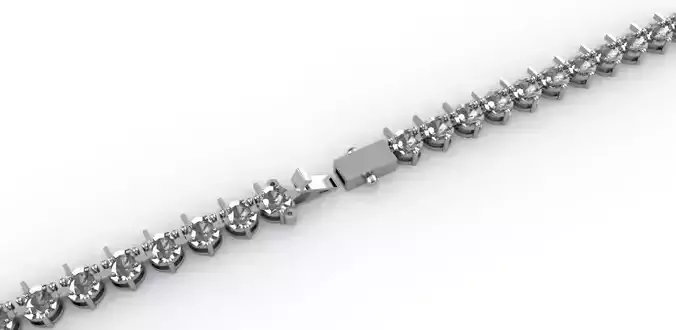 Tennis Link Necklace with Settings for 3mm Stones