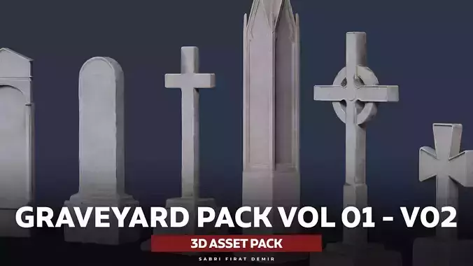 Graveyard Pack Vol 01 - Variant 02 Low-poly 3D model
