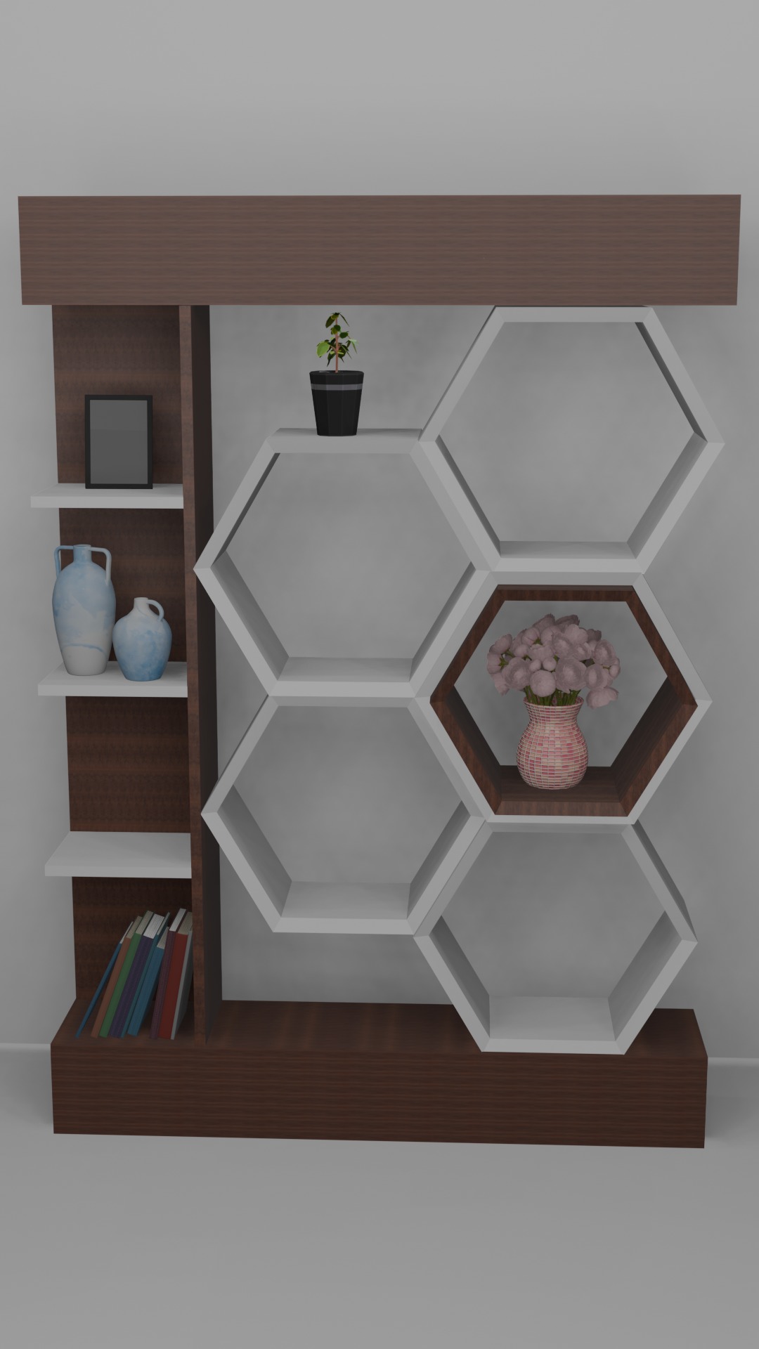modern shelf 3D model_1