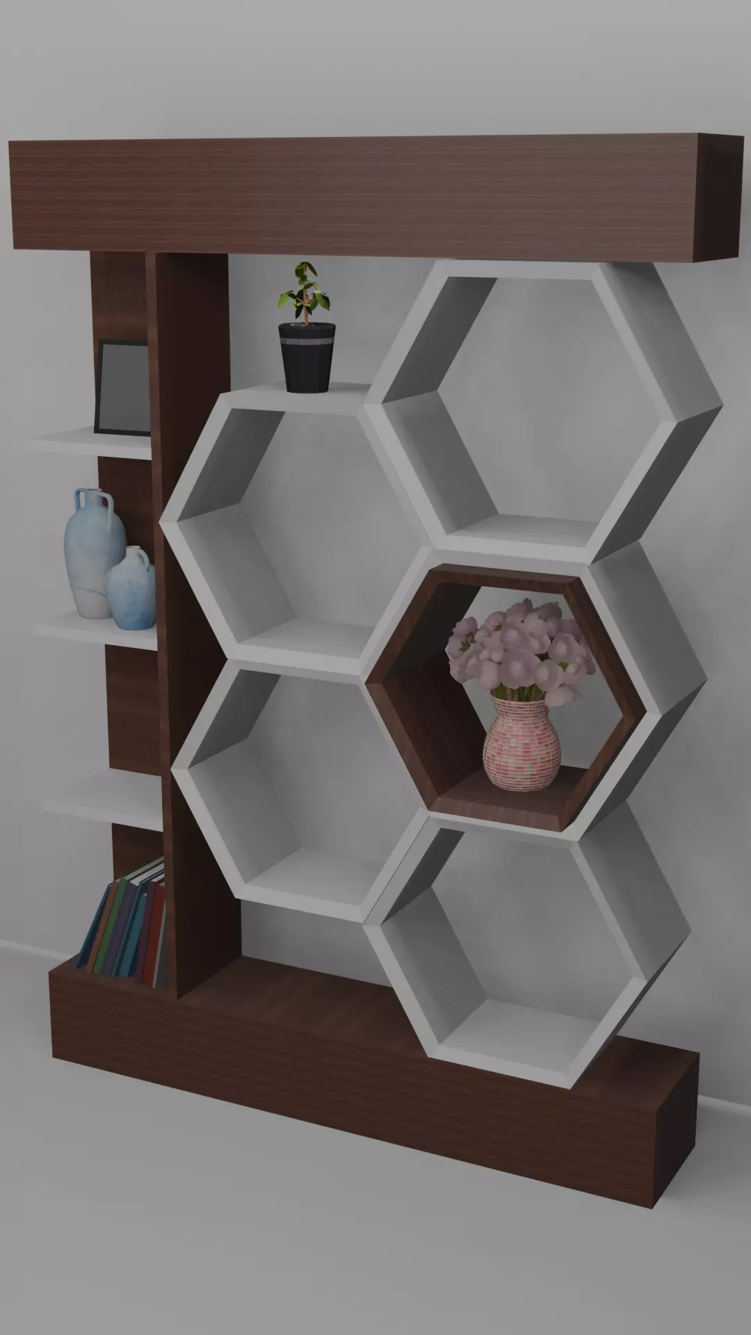 modern shelf 3D model_0