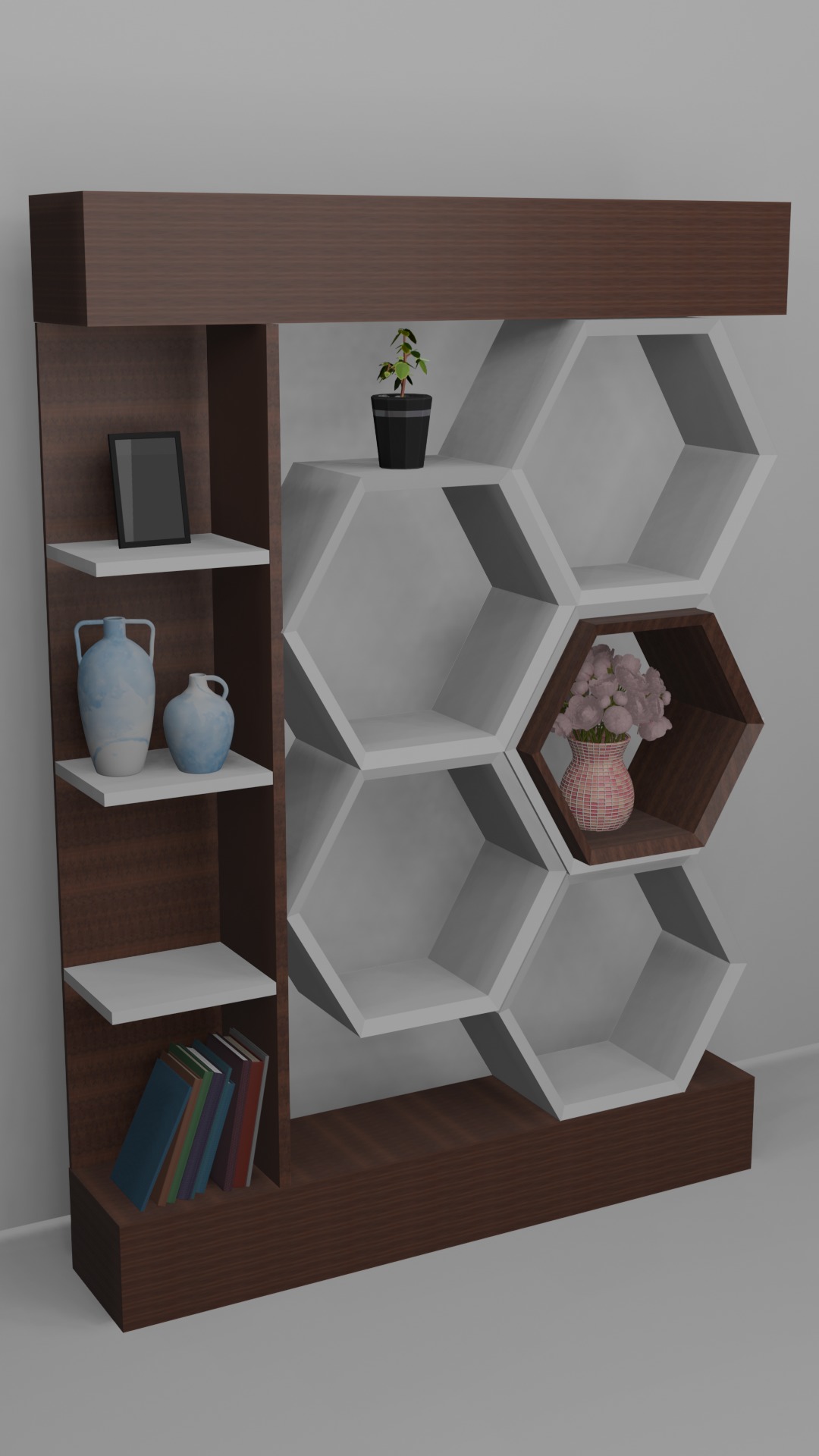 modern shelf 3D model_2