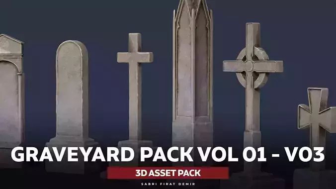 Graveyard Pack Vol 01 - Variant 03 Low-poly 3D model
