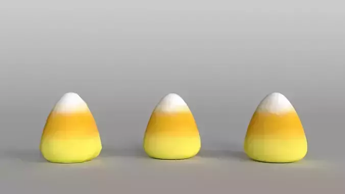 Candy Corn 3D Model for Halloween and Holiday Decorations