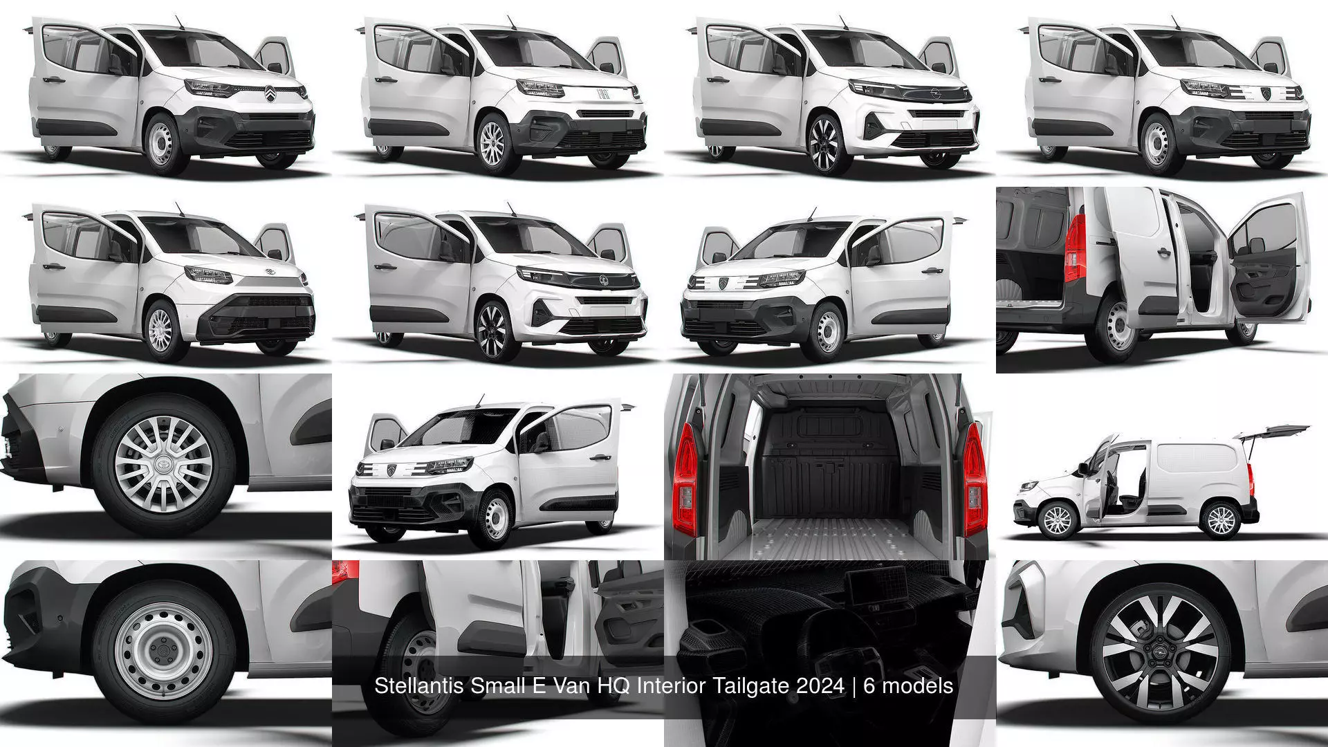 Stellantis Small E Van HQ Interior Tailgate 2024 3D Model Collection_0