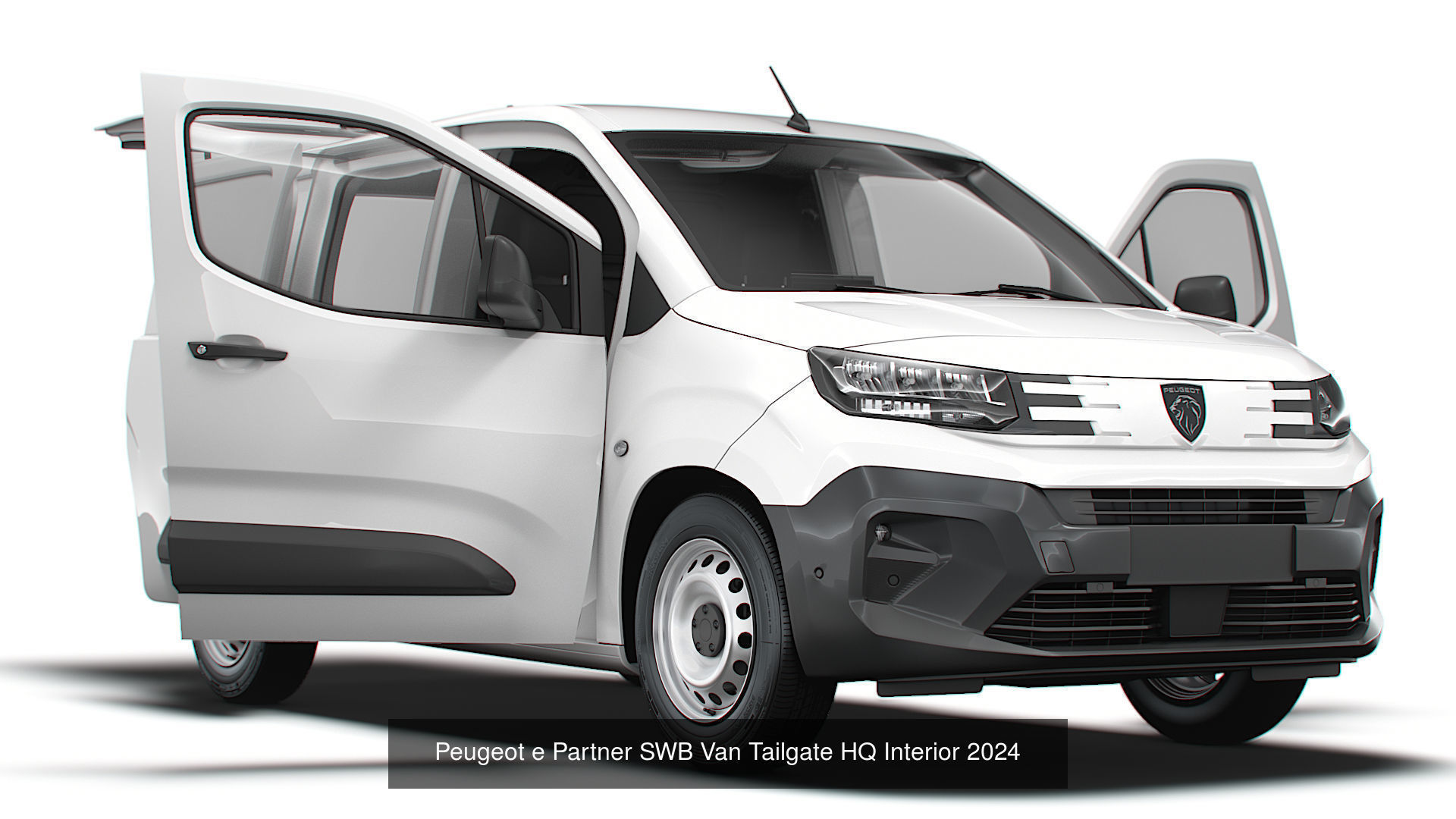 Stellantis Small E Van HQ Interior Tailgate 2024 3D Model Collection_4