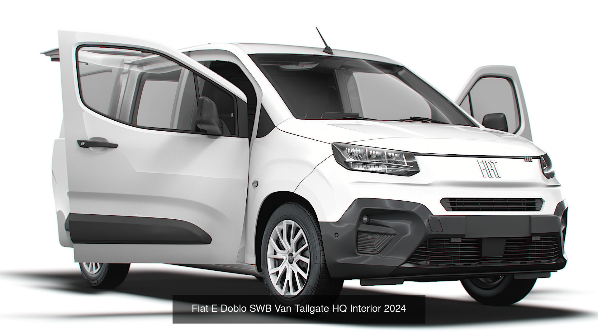 Stellantis Small E Van HQ Interior Tailgate 2024 3D Model Collection_2