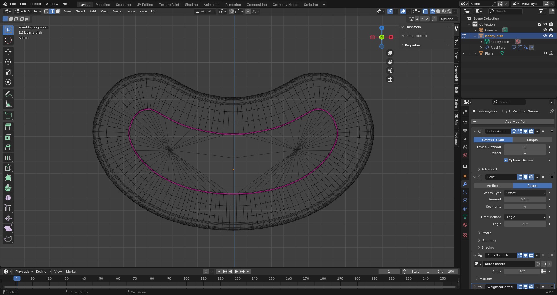 kidney dish 3D model_7