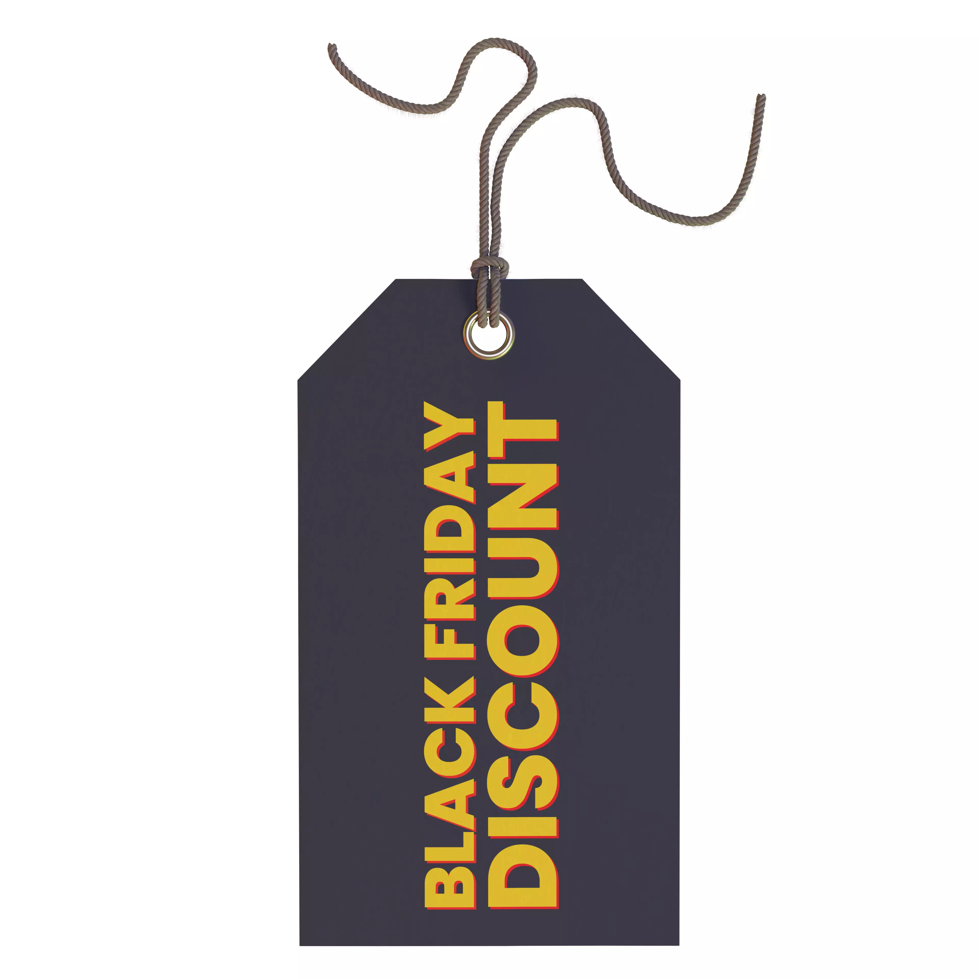 Price Tag with Extendable and Editable Rope 3D model_0