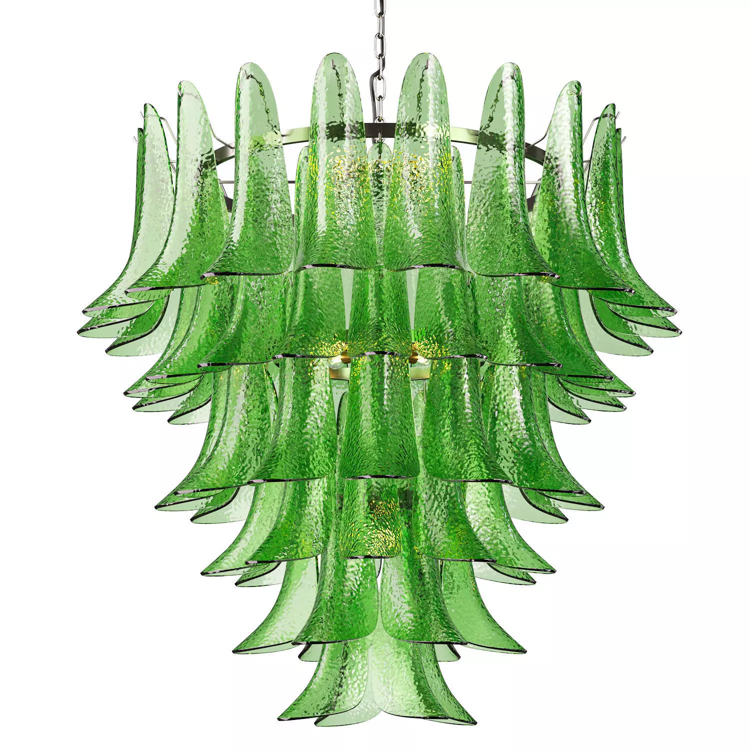 Glass Feather Chandelier 3D model