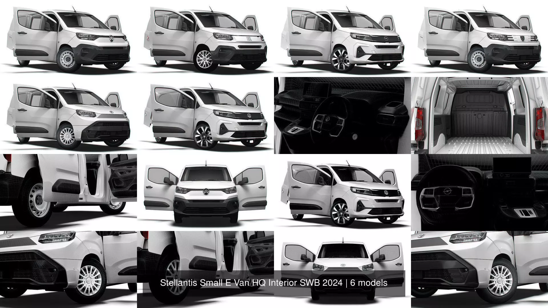 Stellantis Small E Van HQ Interior SWB 2024 3D Model Collection_0