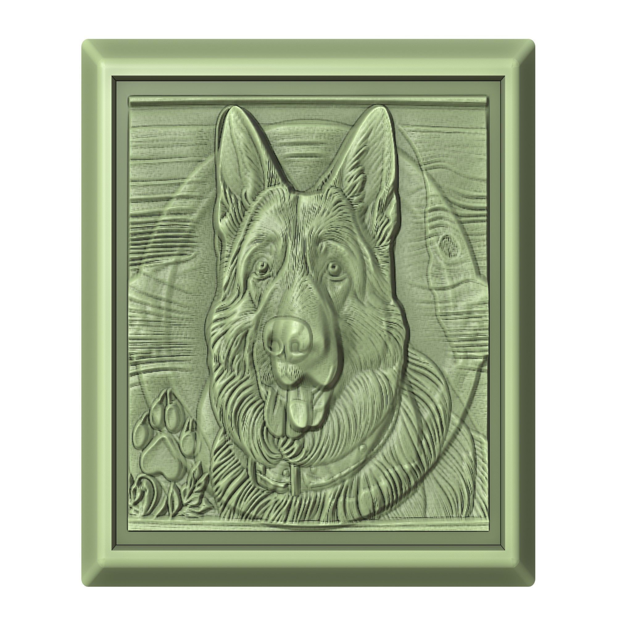 Dog German Shepherd Animal 3D print model_2