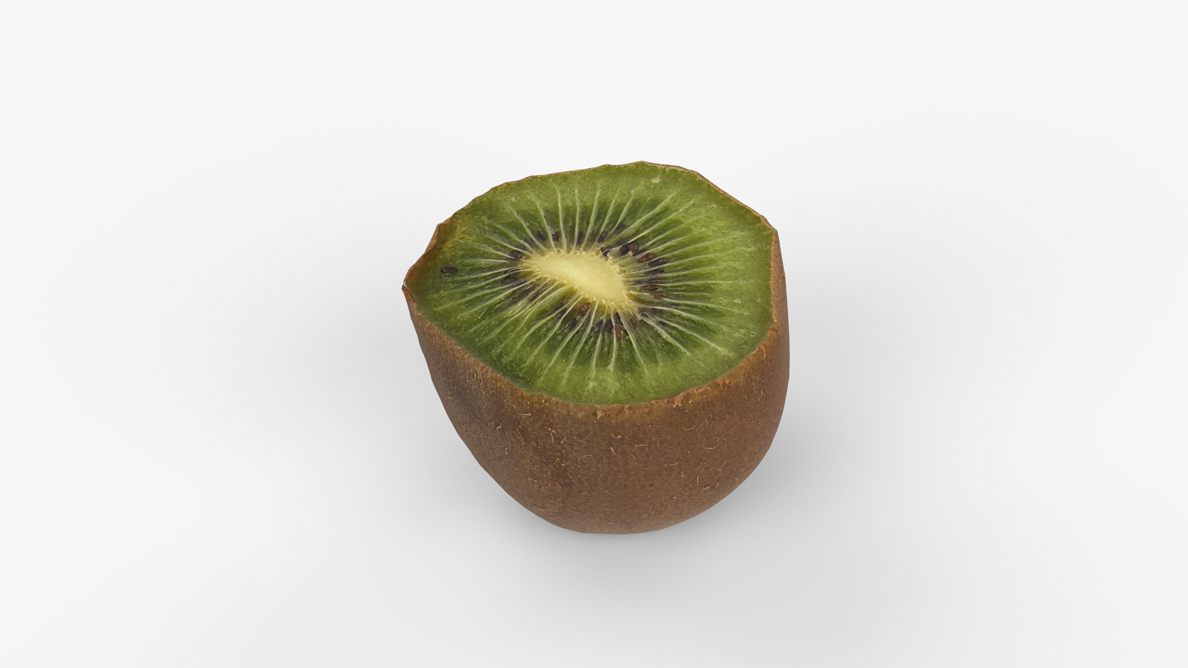 Photorealistic 3D scan half a kiwi Low-poly 3D model_11