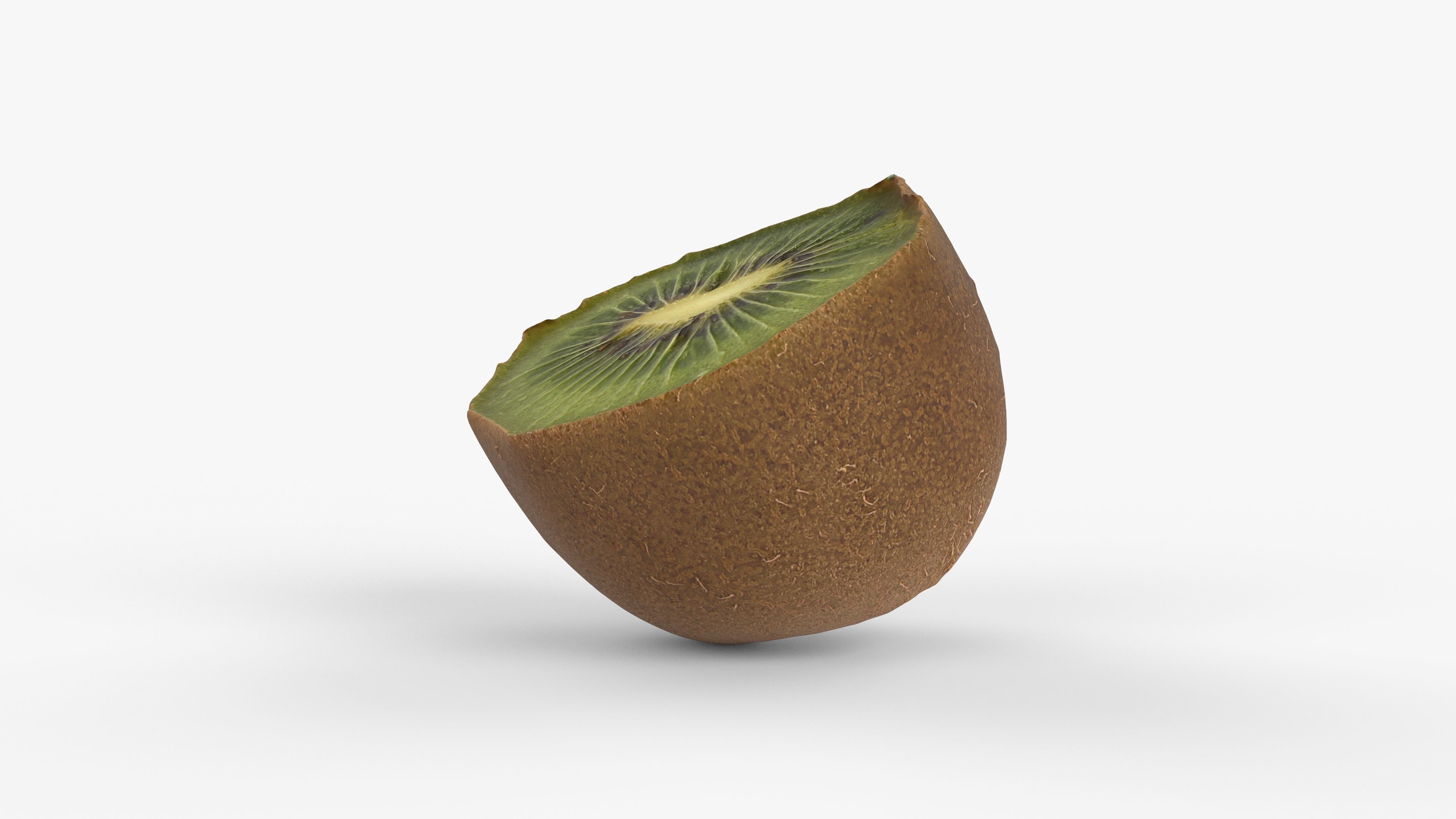 Photorealistic 3D scan half a kiwi Low-poly 3D model_8