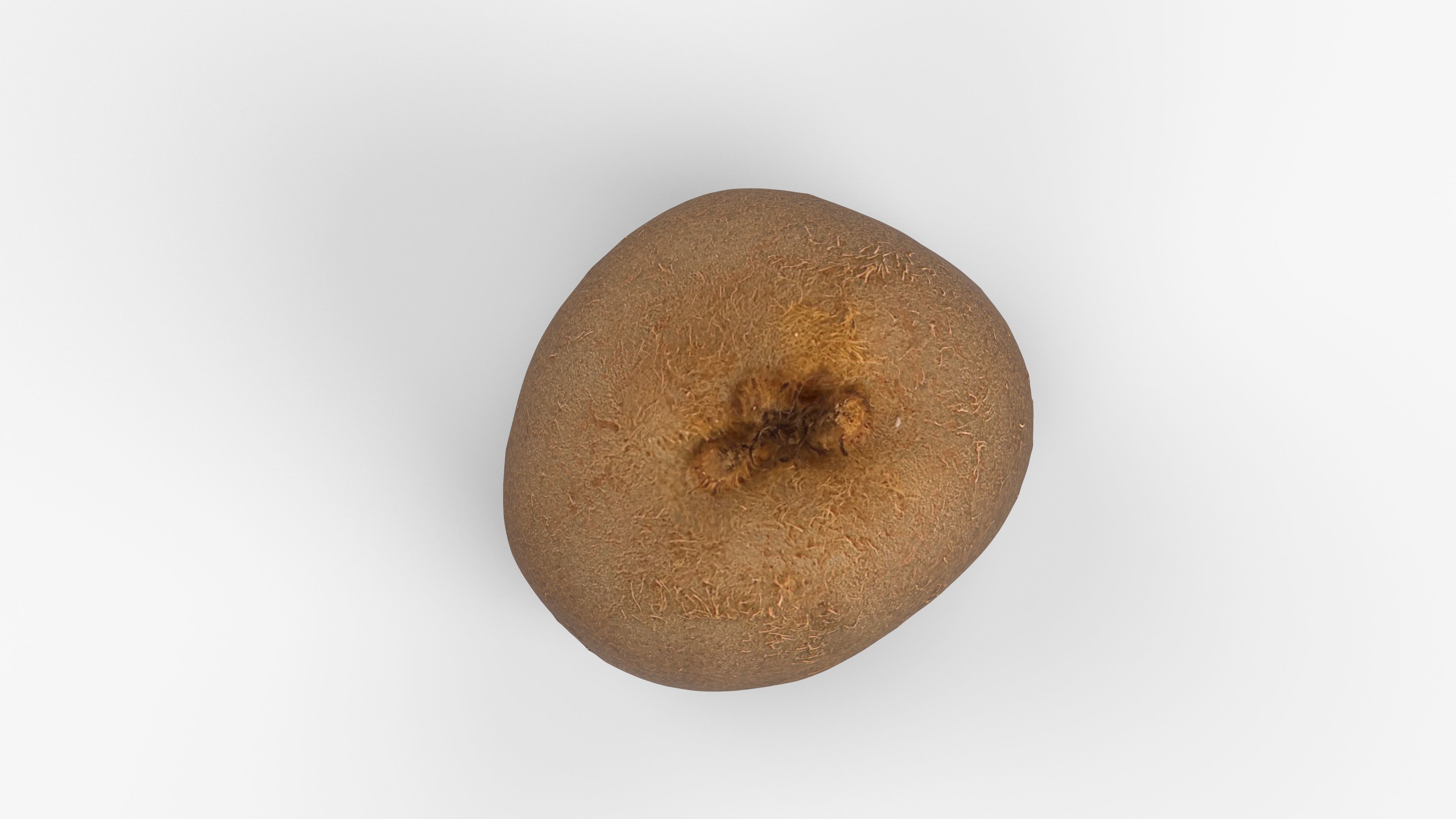 Photorealistic 3D scan half a kiwi Low-poly 3D model_4