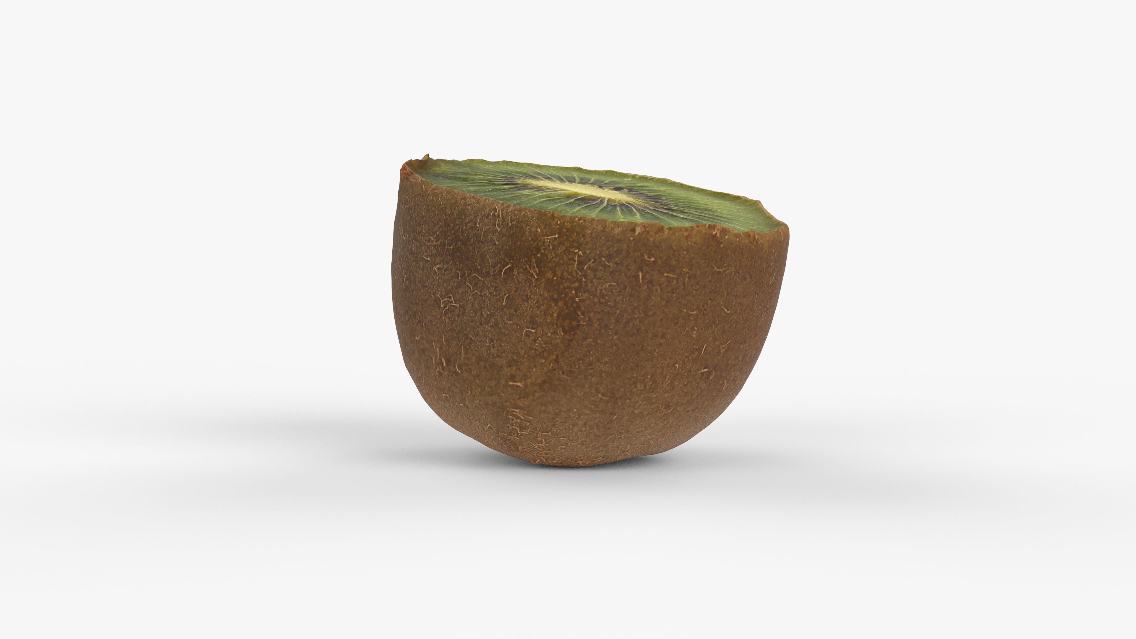 Photorealistic 3D scan half a kiwi Low-poly 3D model_5