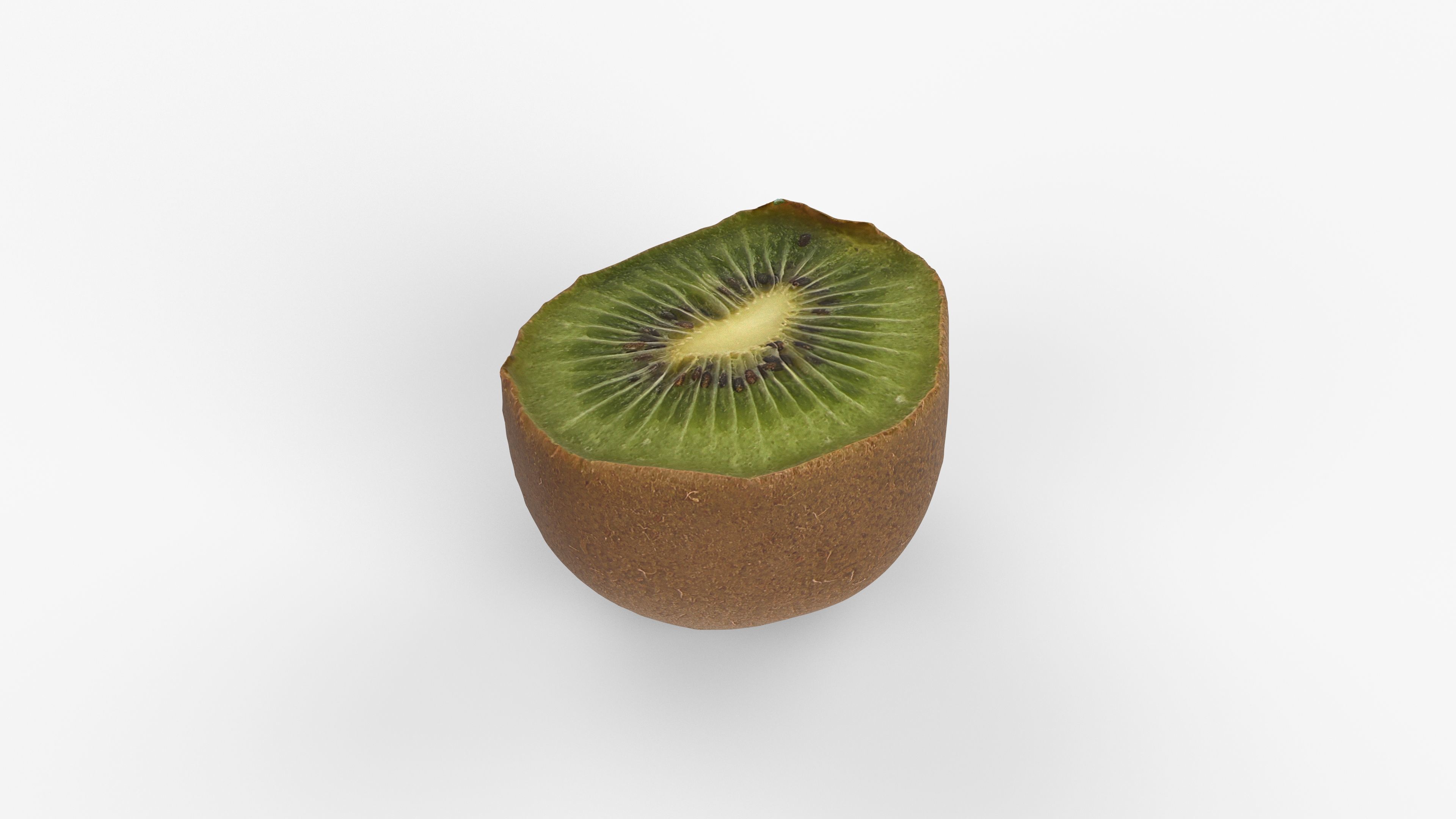 Photorealistic 3D scan half a kiwi Low-poly 3D model_9