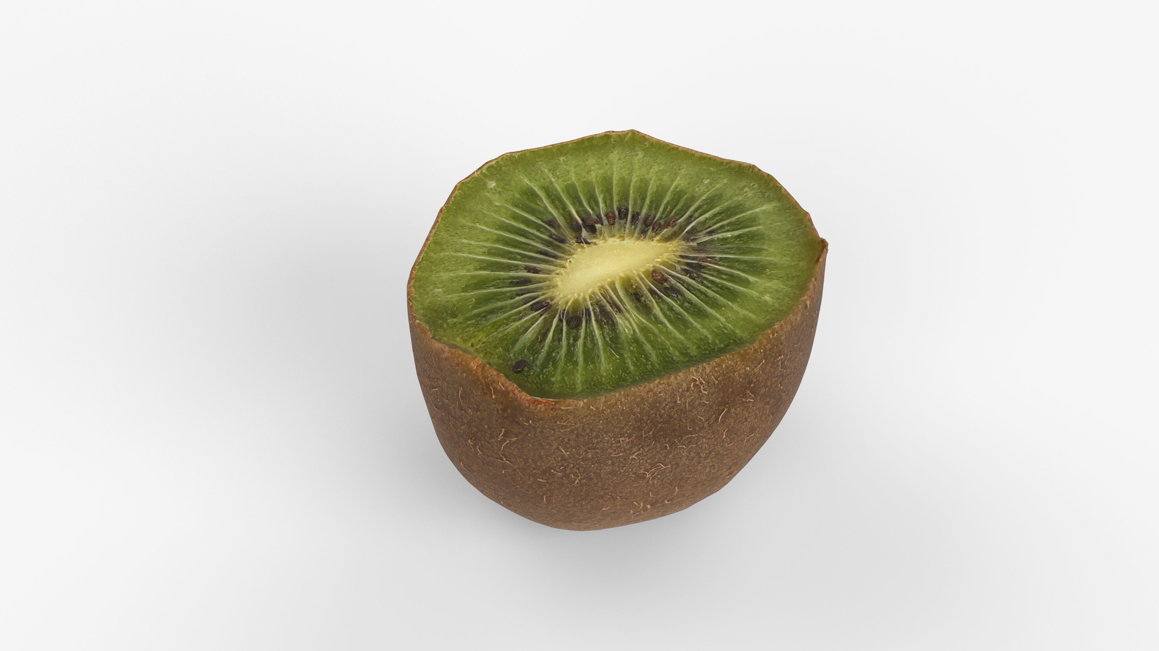 Photorealistic 3D scan half a kiwi Low-poly 3D model_12