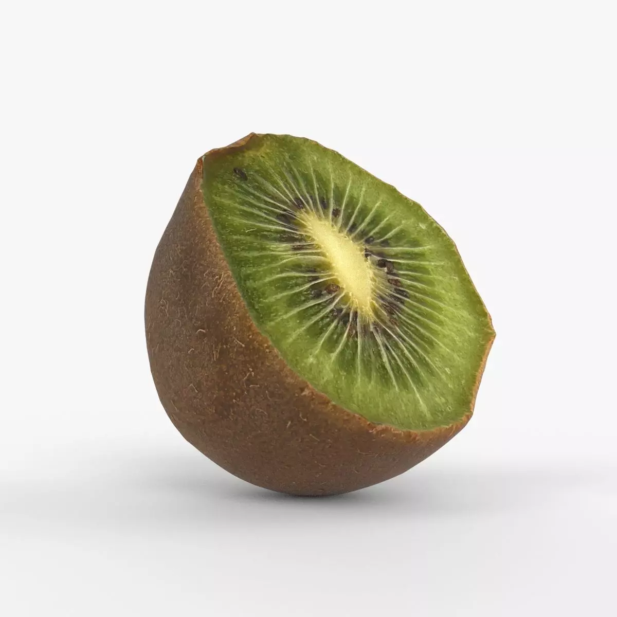 Photorealistic 3D scan half a kiwi Low-poly 3D model_0