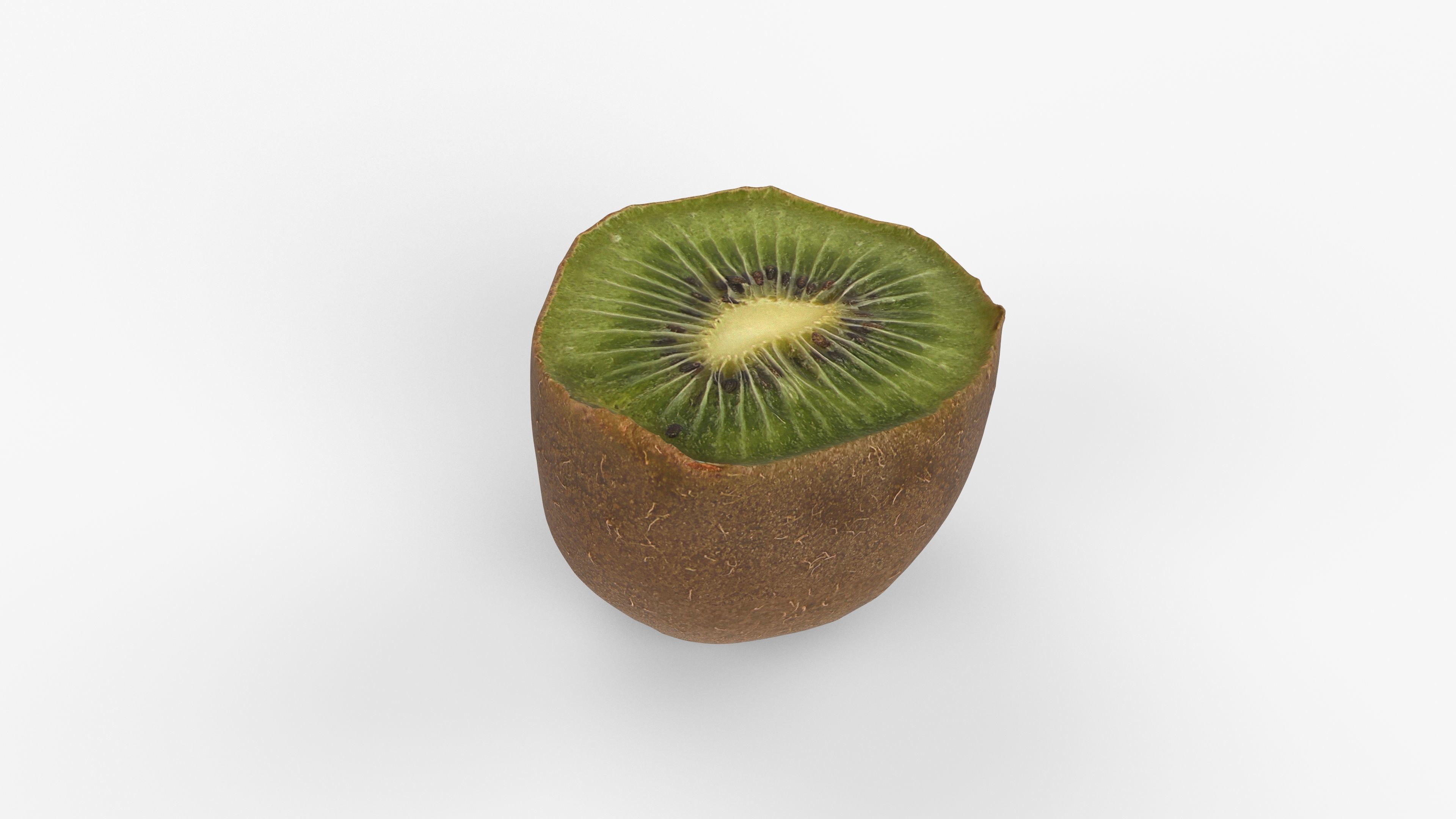 Photorealistic 3D scan half a kiwi Low-poly 3D model_13