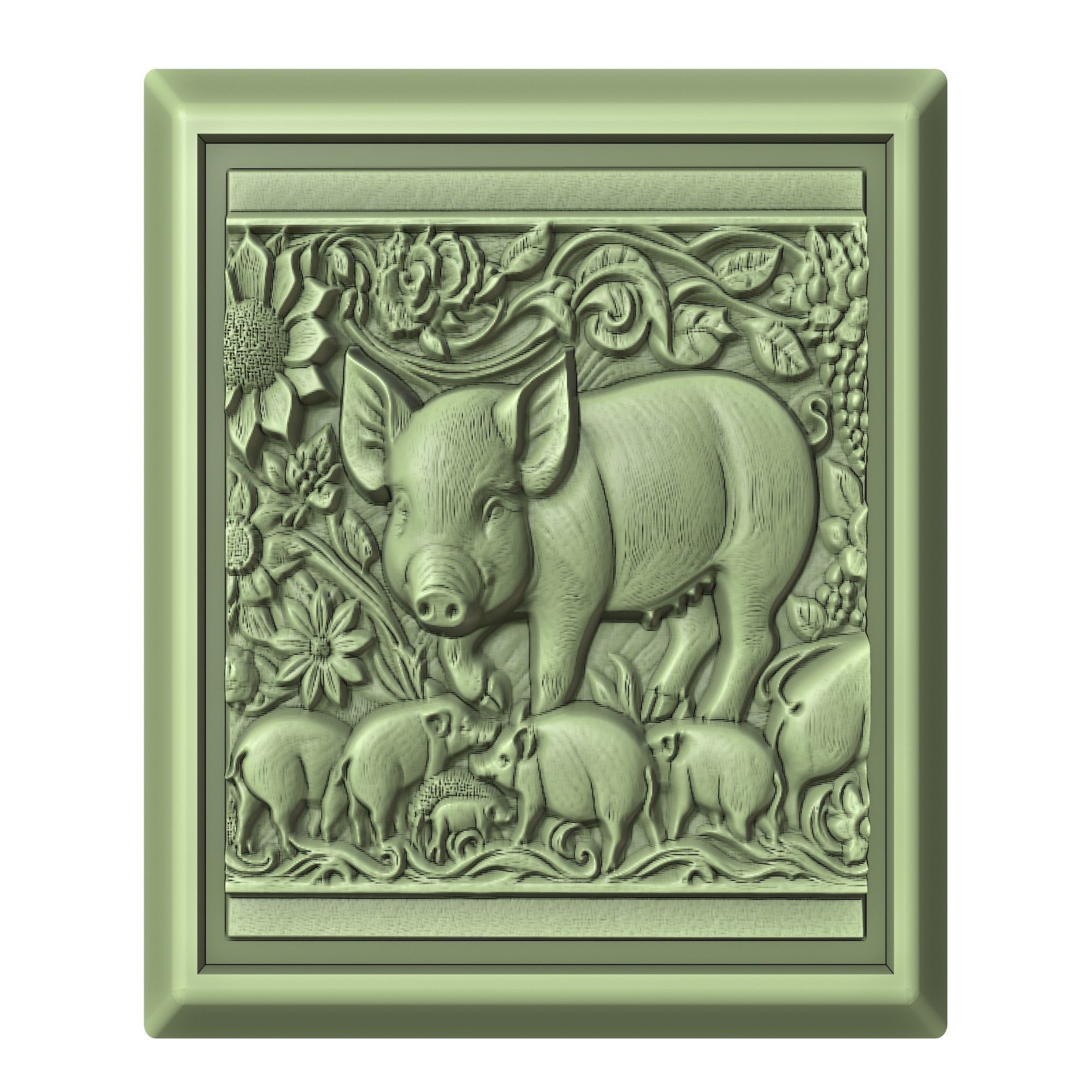 Pig Animal 3D print model_2