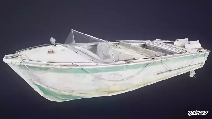 BOATYARD - Boat 25 - LOW POLY AND NANITE Low-poly 3D model