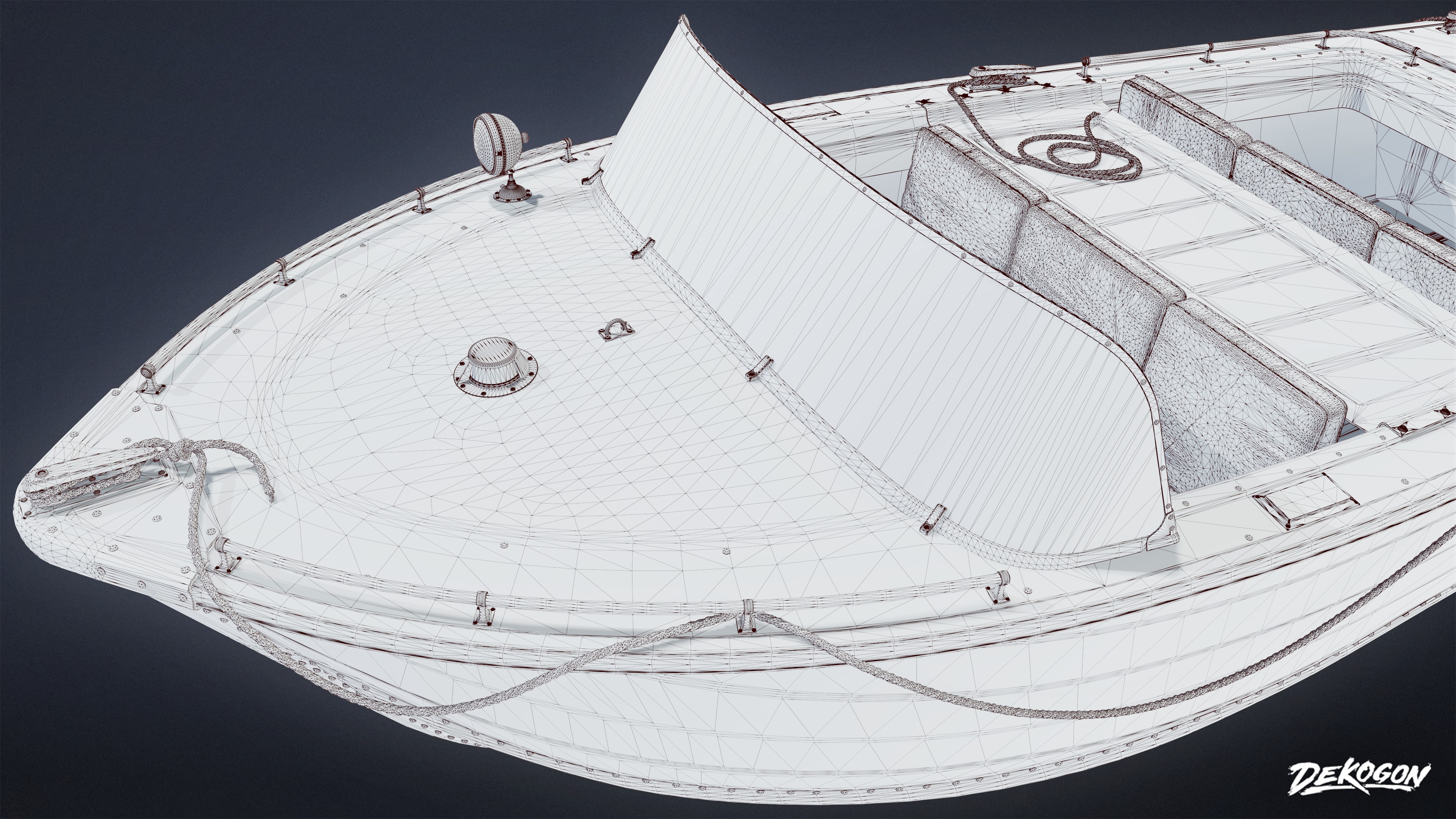 BOATYARD - Boat 25 - LOW POLY AND NANITE Low-poly 3D model_7