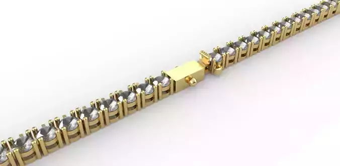 Tennis Link Necklace with Settings for 3mm Stones 2