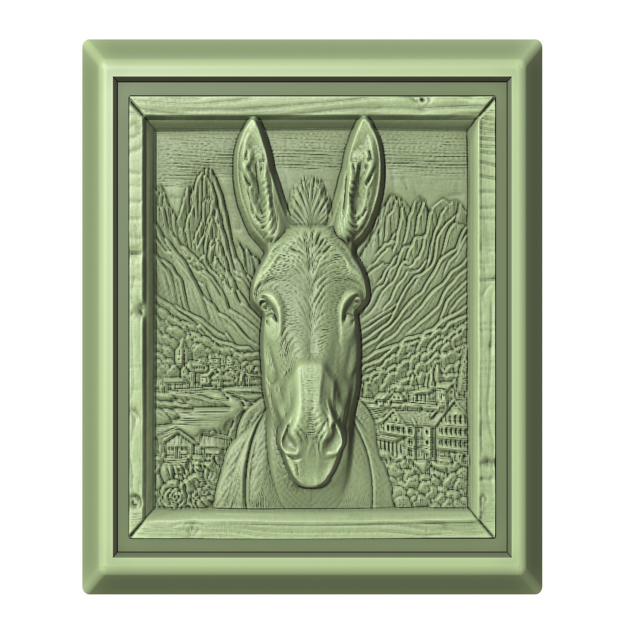 Donkey Animal 3D print model_2